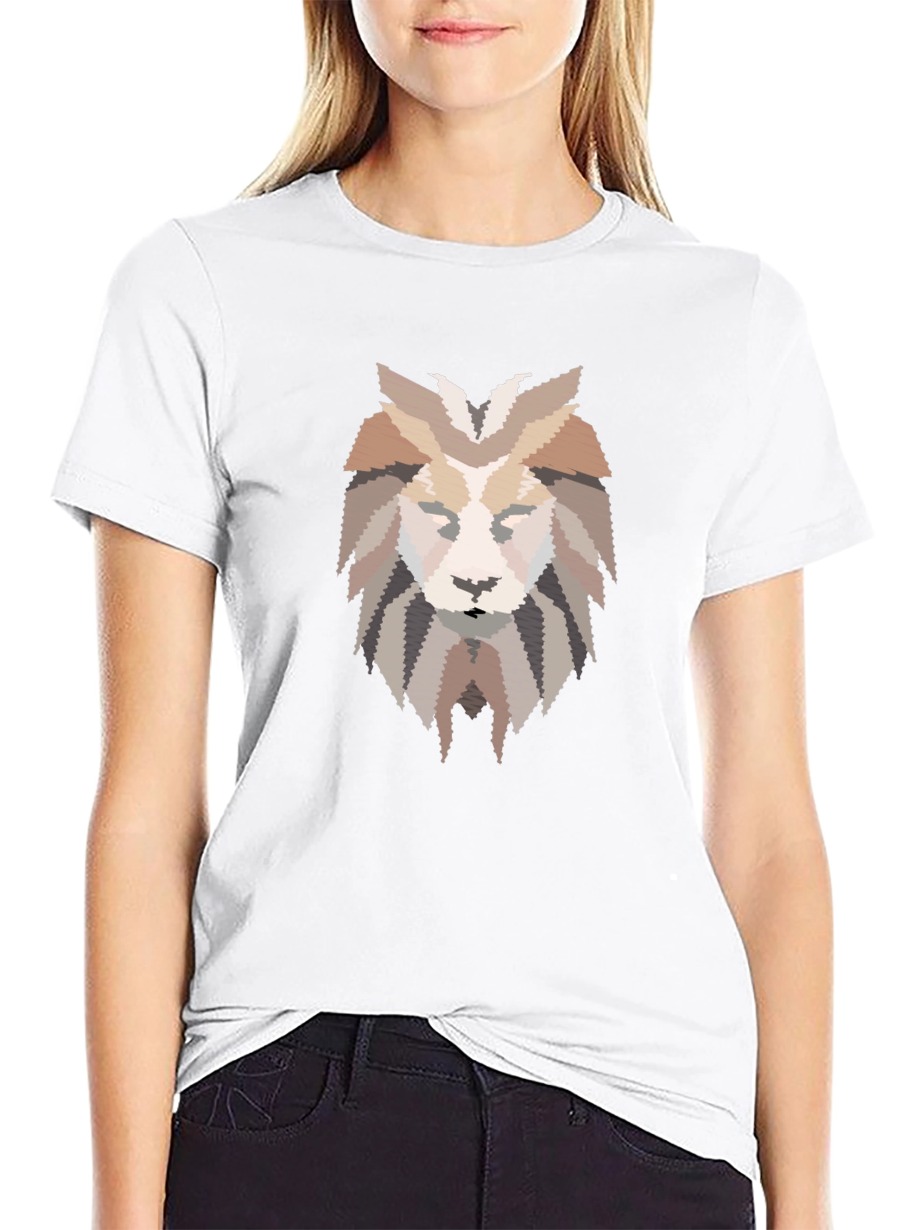 Pixel Art Lion Graphic Tee