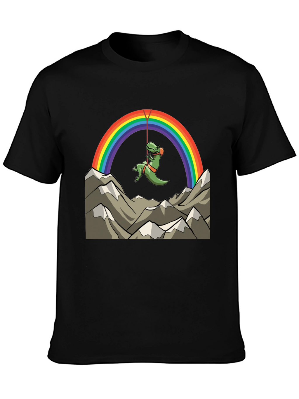 Dino Climber T-Shirt - Rainbow Mountain Adventure Tee