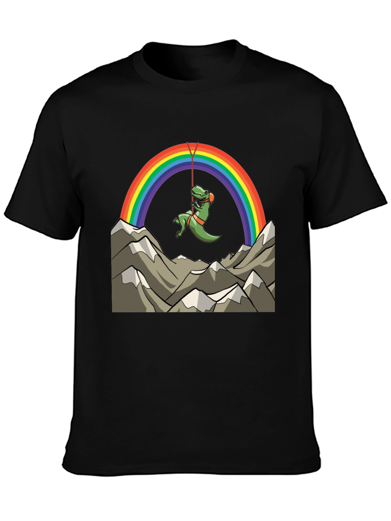 Dino Climber T-Shirt - Rainbow Mountain Adventure Tee