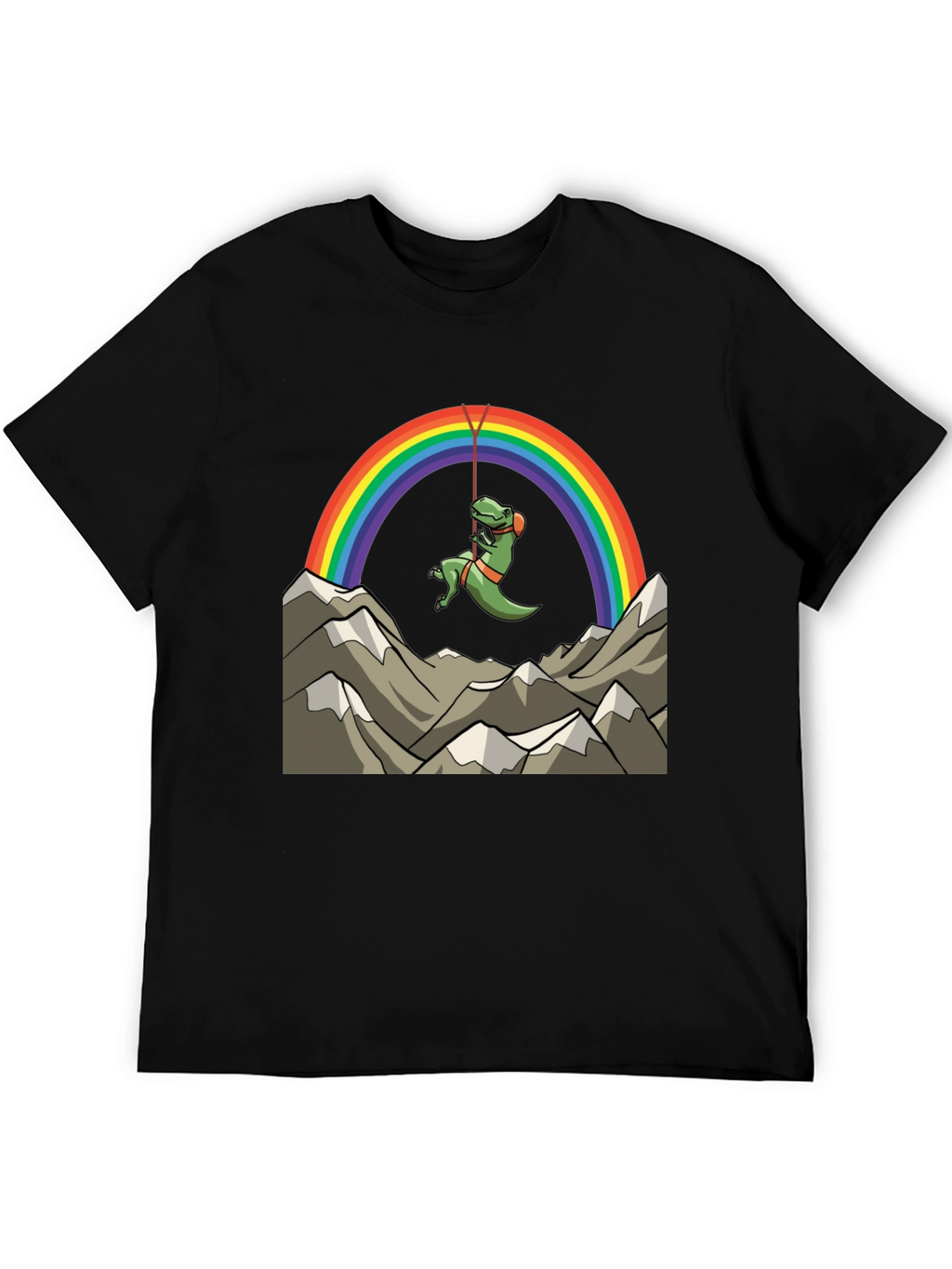 Dino Climber T-Shirt - Rainbow Mountain Adventure Tee