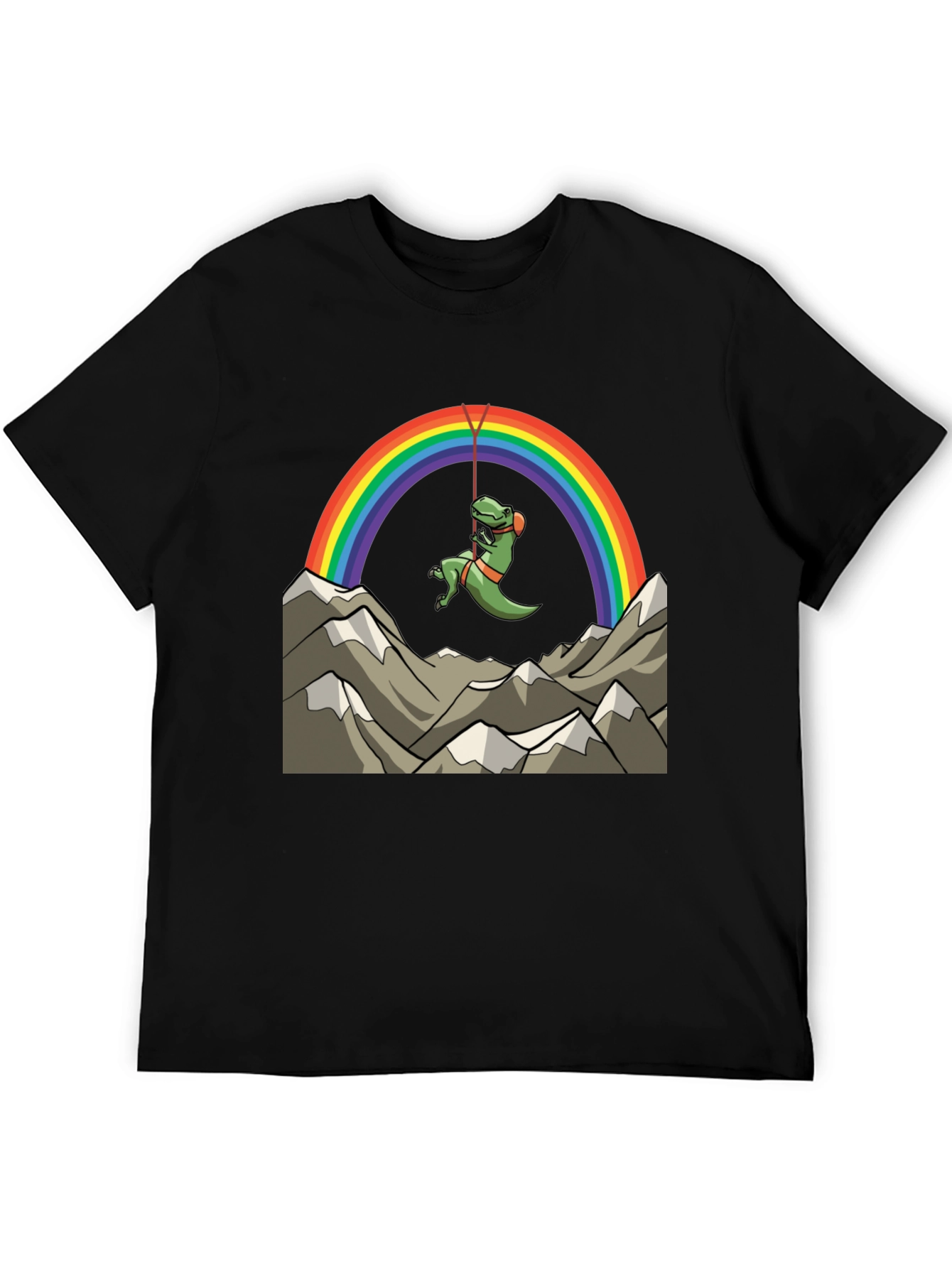 Dino Climber T-Shirt - Rainbow Mountain Adventure Tee