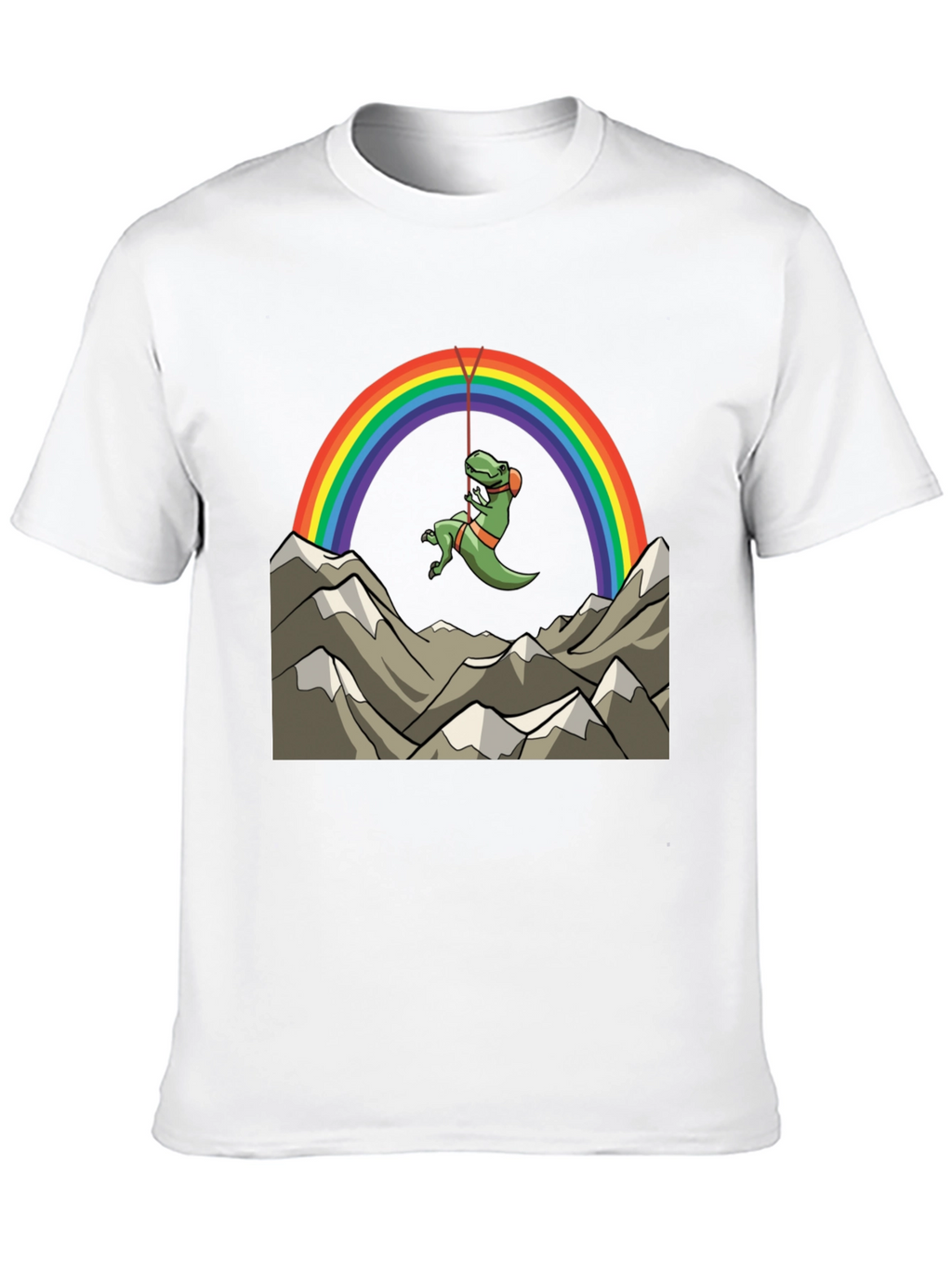 Dino Climber T-Shirt - Rainbow Mountain Adventure Tee