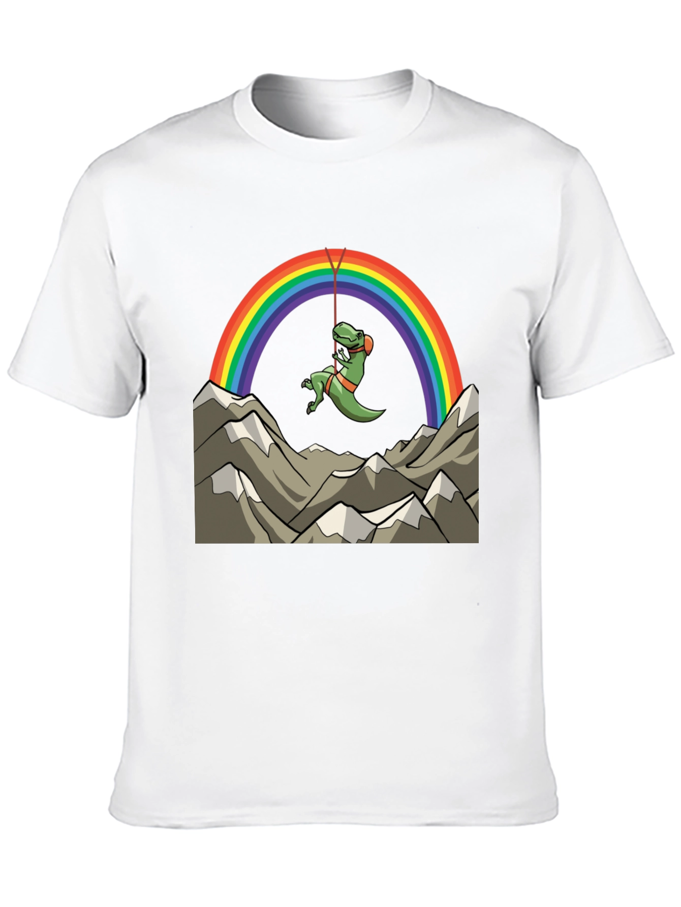 Dino Climber T-Shirt - Rainbow Mountain Adventure Tee