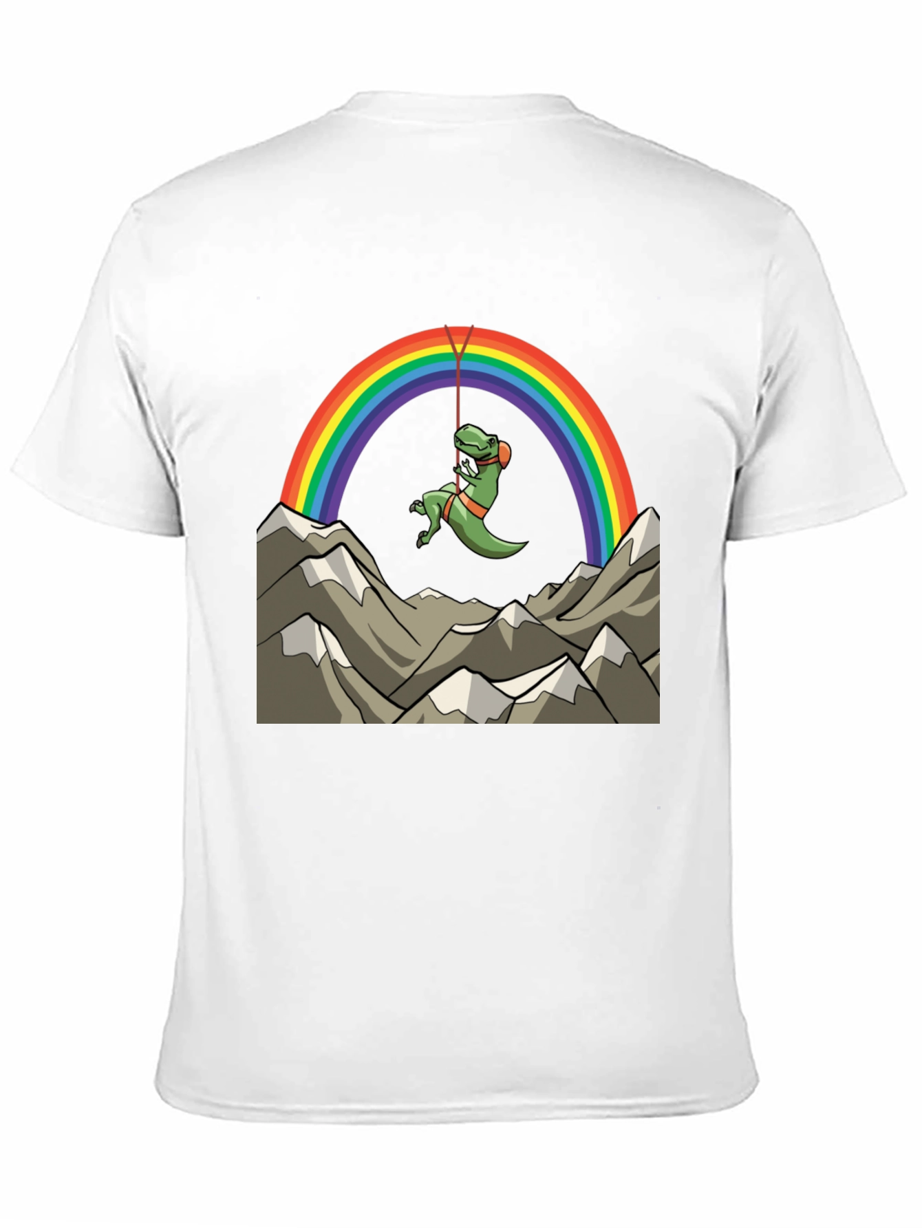Dino Climber T-Shirt - Rainbow Mountain Adventure Tee