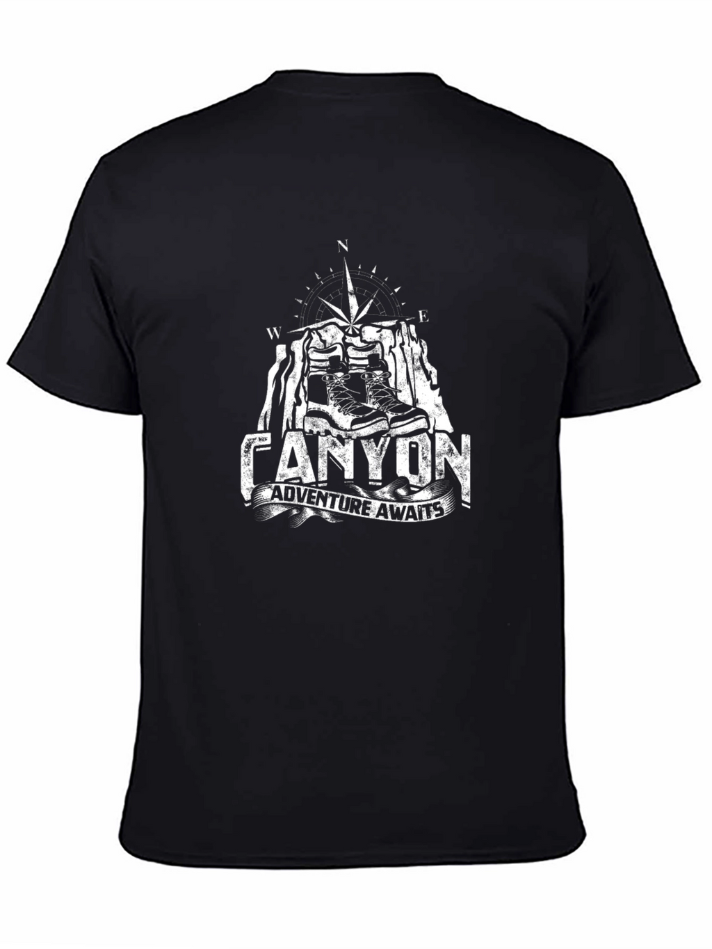 Canyon Adventure Awaits Black Graphic T-Shirt