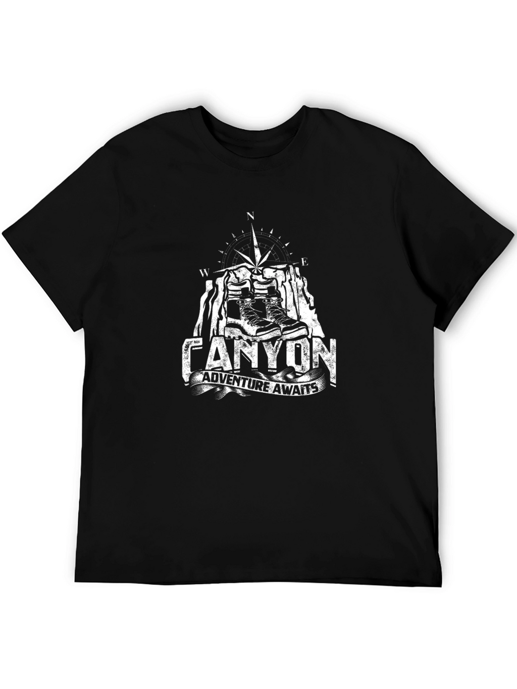 Canyon Adventure Awaits Black Graphic T-Shirt