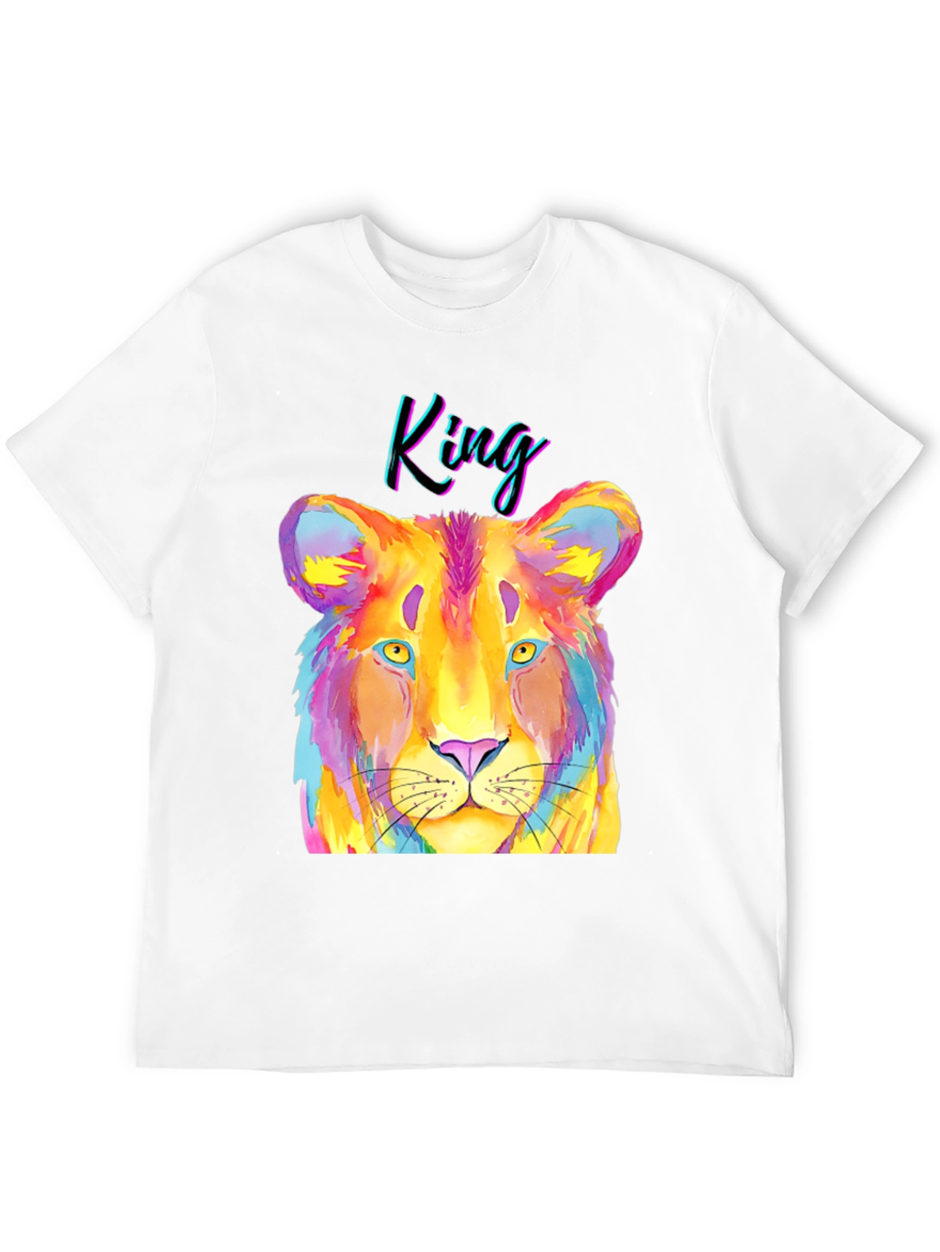 Colorful Lion King Graphic T-Shirt