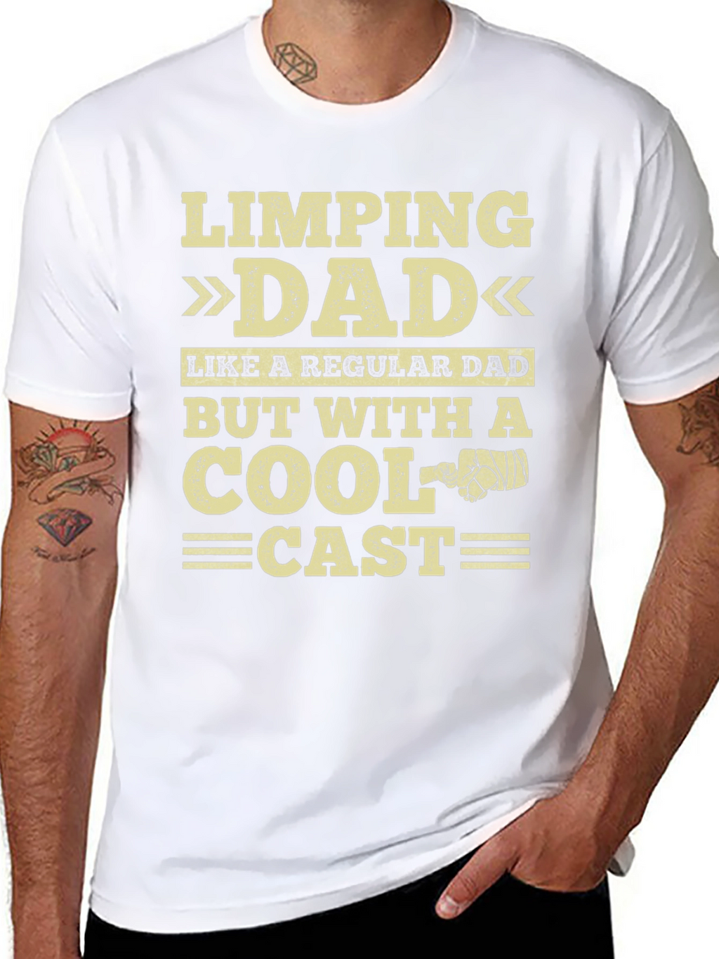 Limping Dad T-Shirt - Cool Cast Novelty Tee