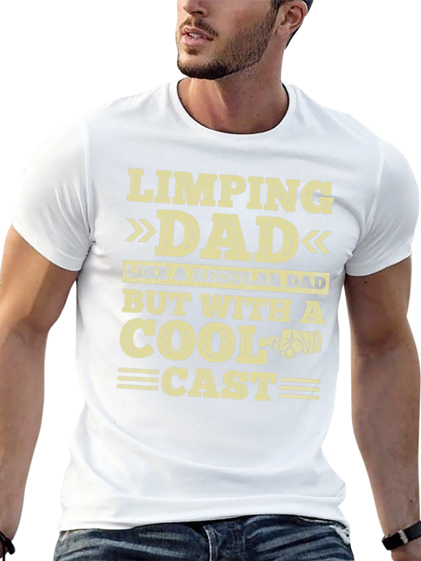 Limping Dad T-Shirt - Cool Cast Novelty Tee