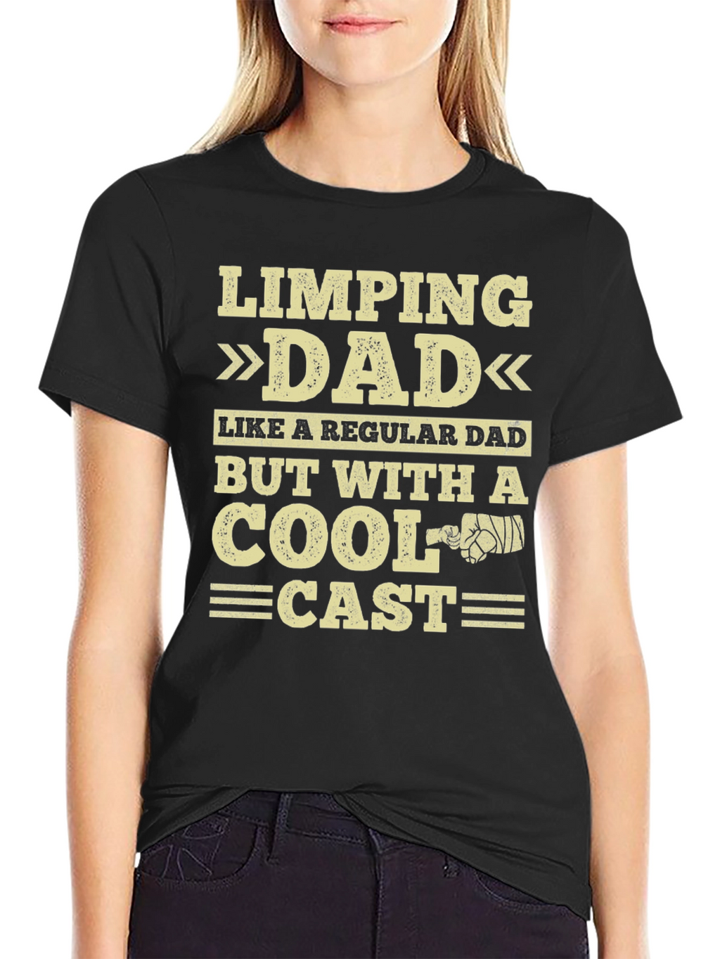 Limping Dad T-Shirt - Cool Cast Novelty Tee