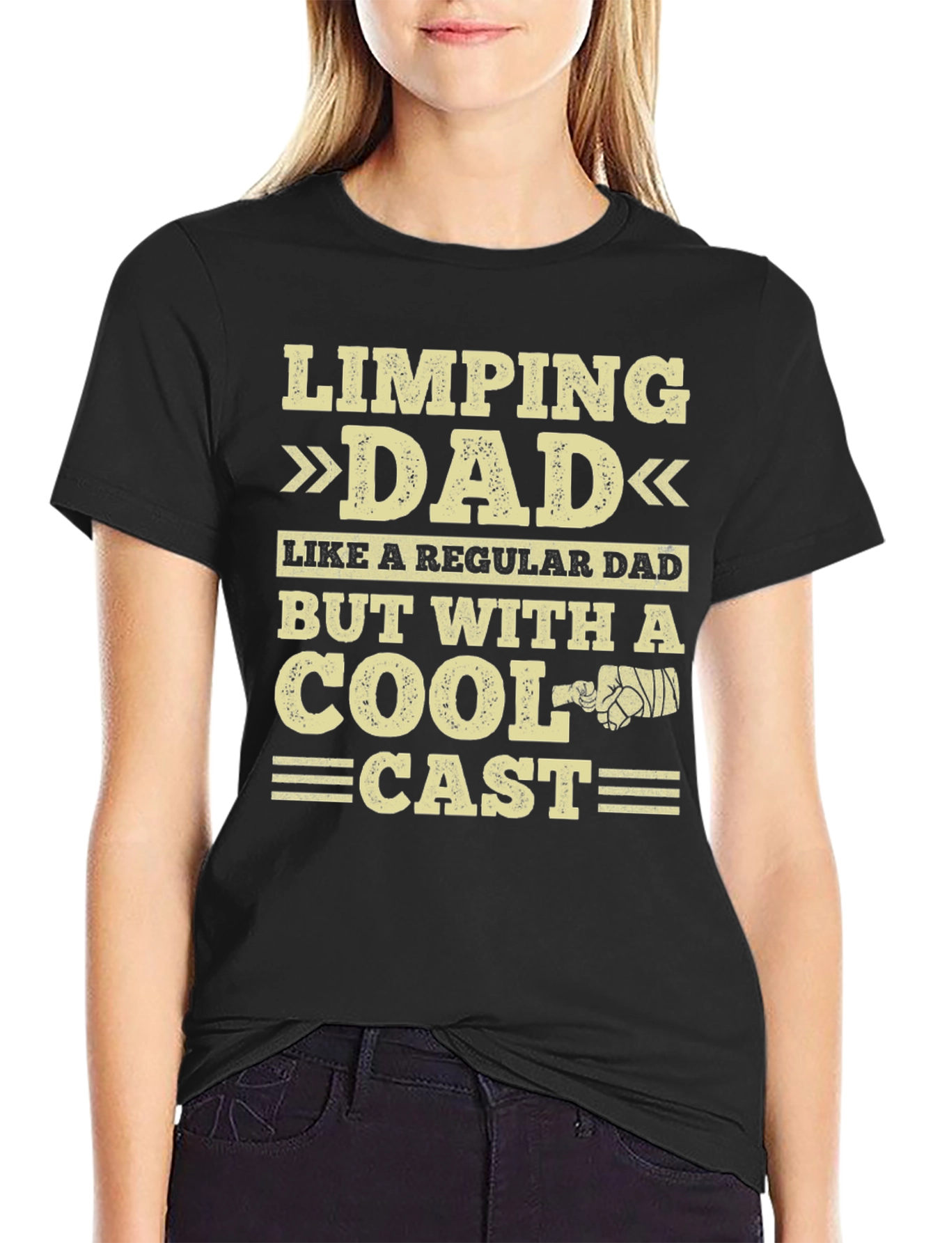 Limping Dad T-Shirt - Cool Cast Novelty Tee