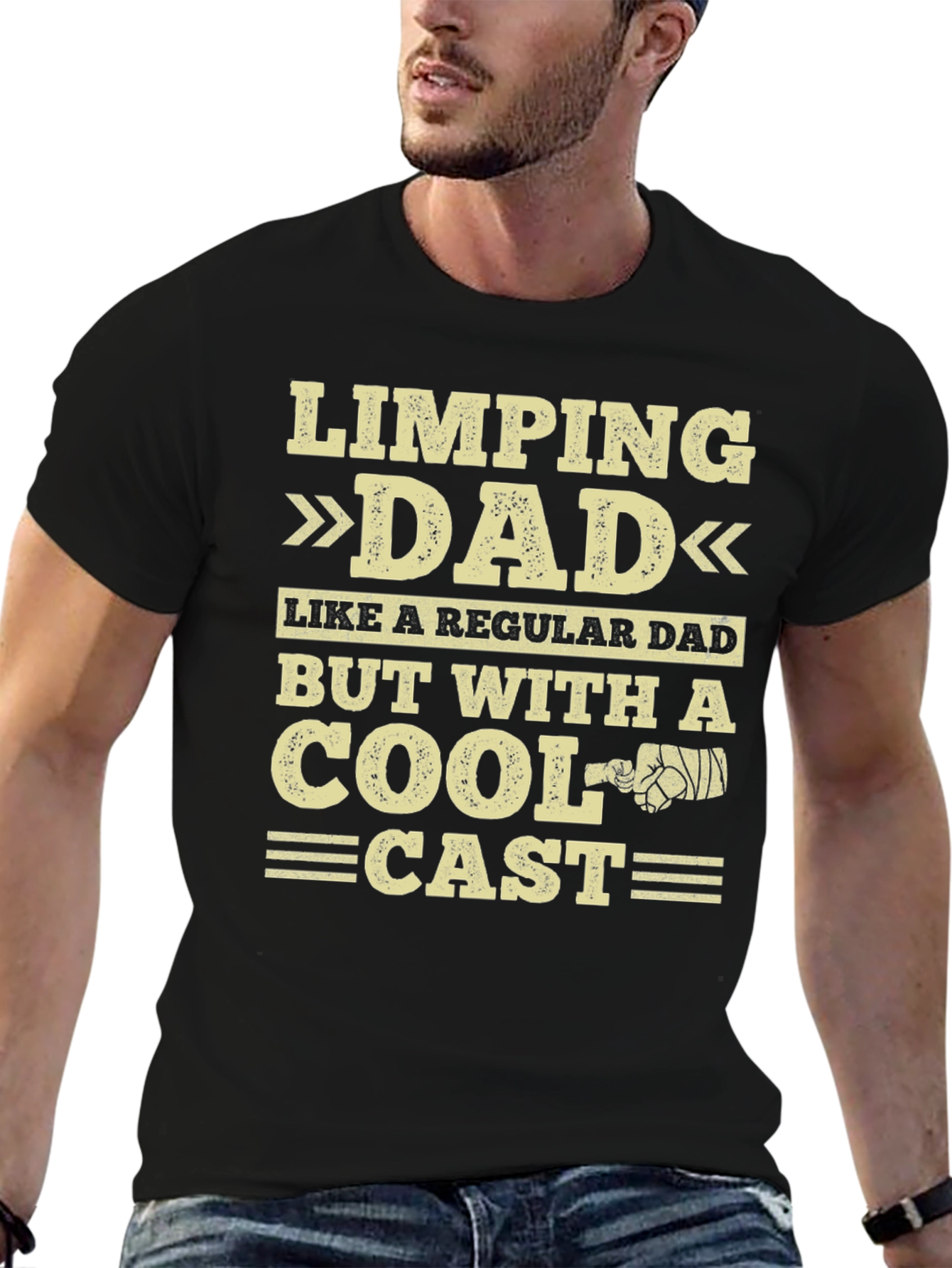 Limping Dad T-Shirt - Cool Cast Novelty Tee