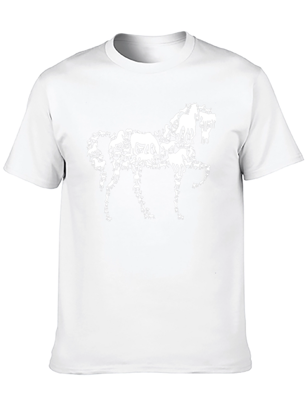 Horse Silhouette Graphic Tee - Black