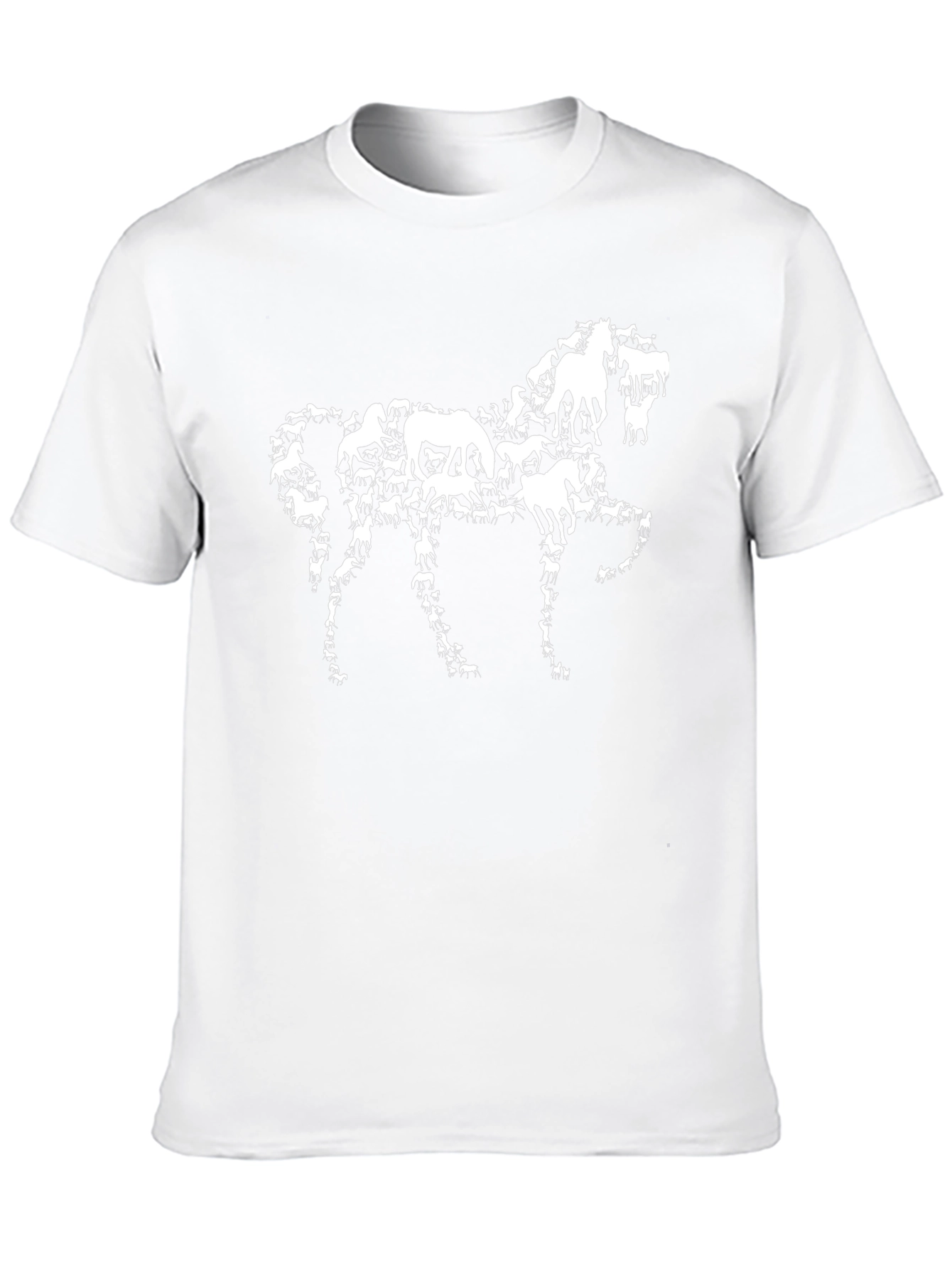 Horse Silhouette Graphic Tee - Black