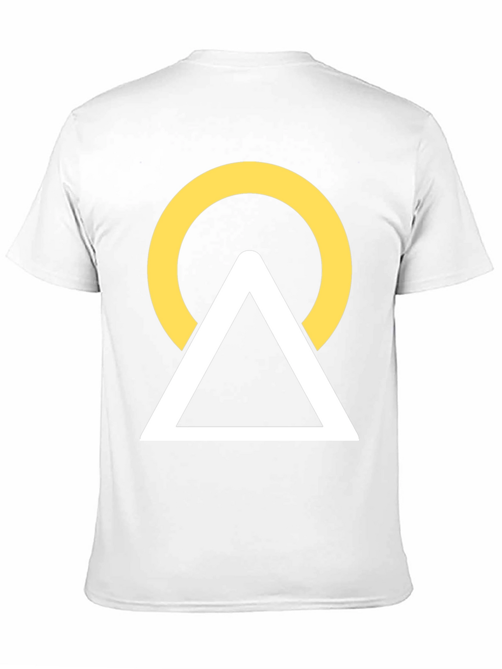 Geometric Graphic Tee - Circle Triangle Design