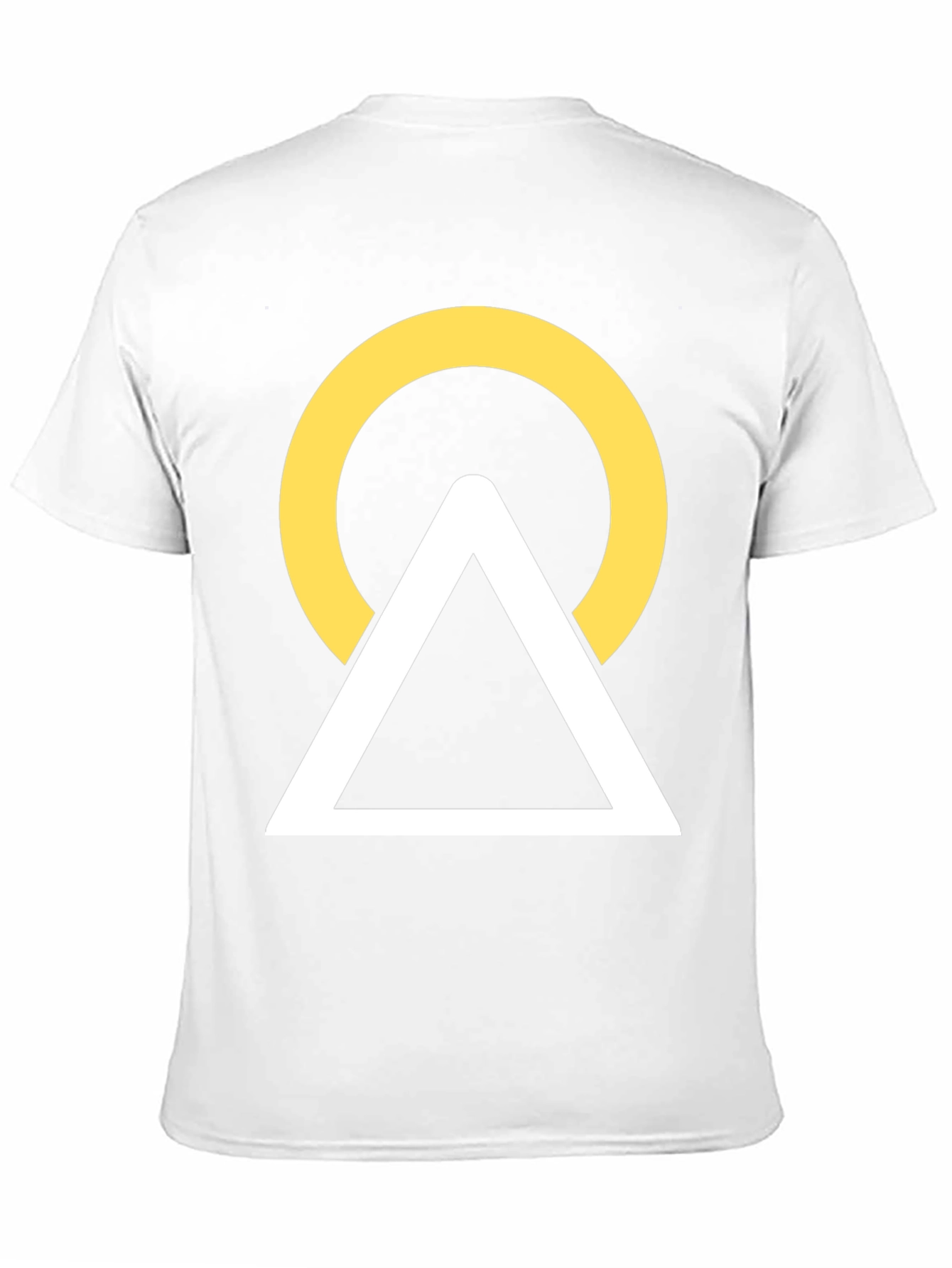 Geometric Graphic Tee - Circle Triangle Design