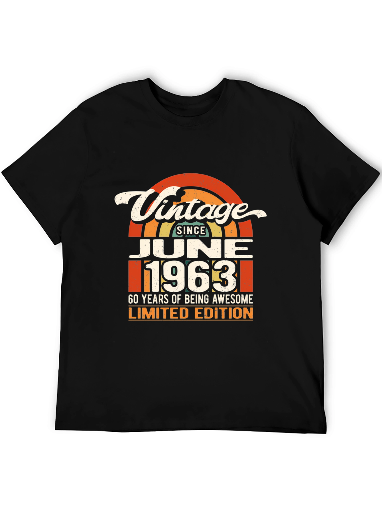 Vintage June 1963 Limited Edition 60th Birthday T-Shirt