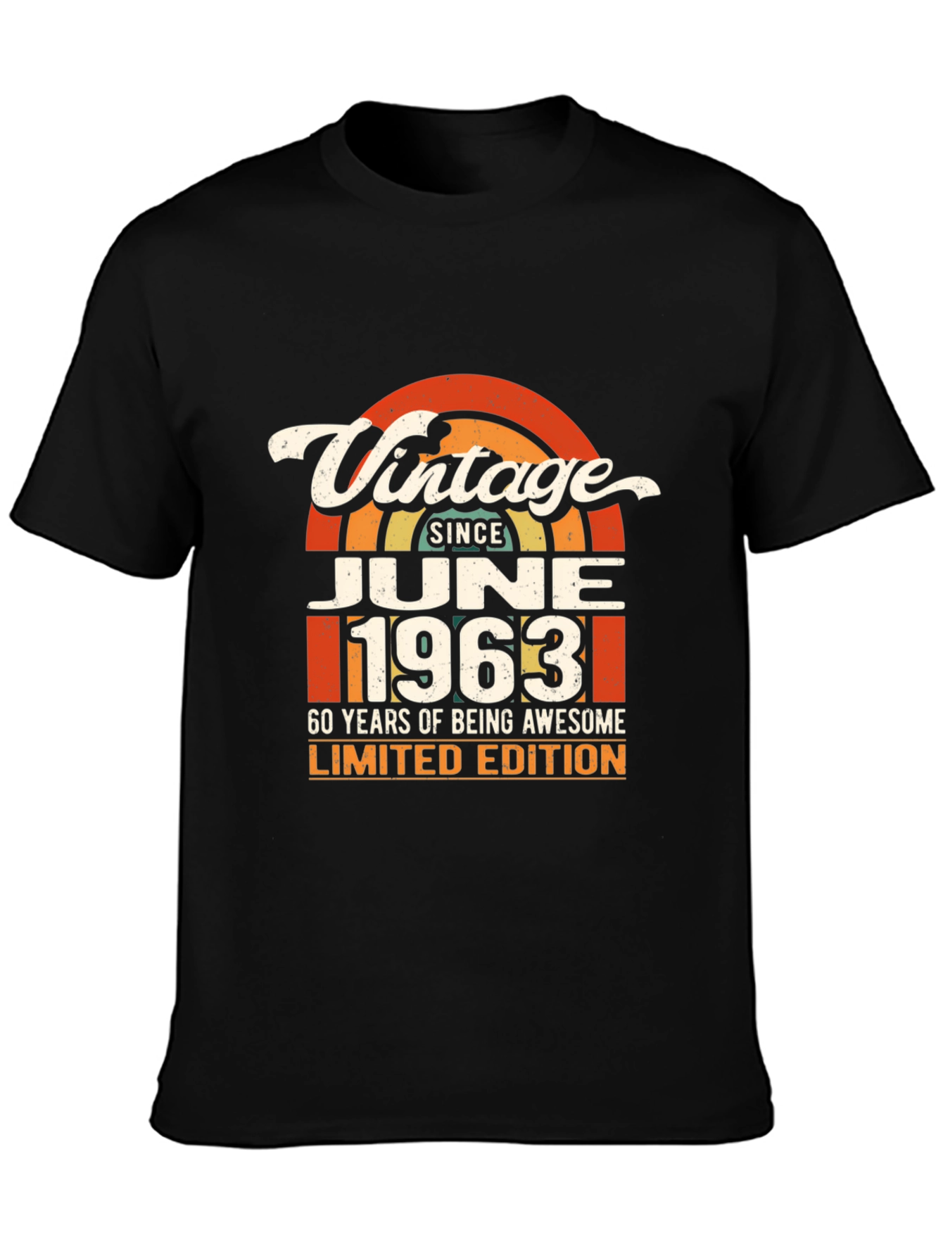 Vintage June 1963 Limited Edition 60th Birthday T-Shirt