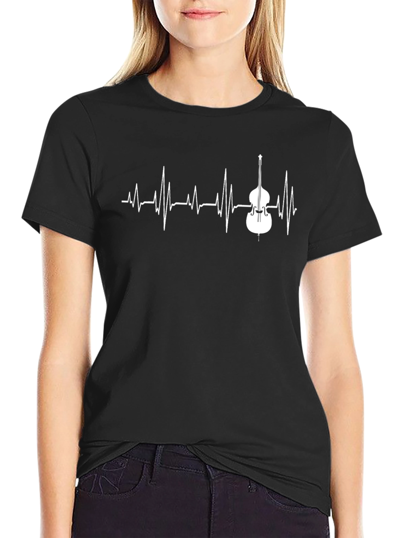 Cello Heartbeat Graphic Tee - Musical Inspiration