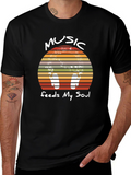 Music Feeds My Soul Graphic T-Shirt