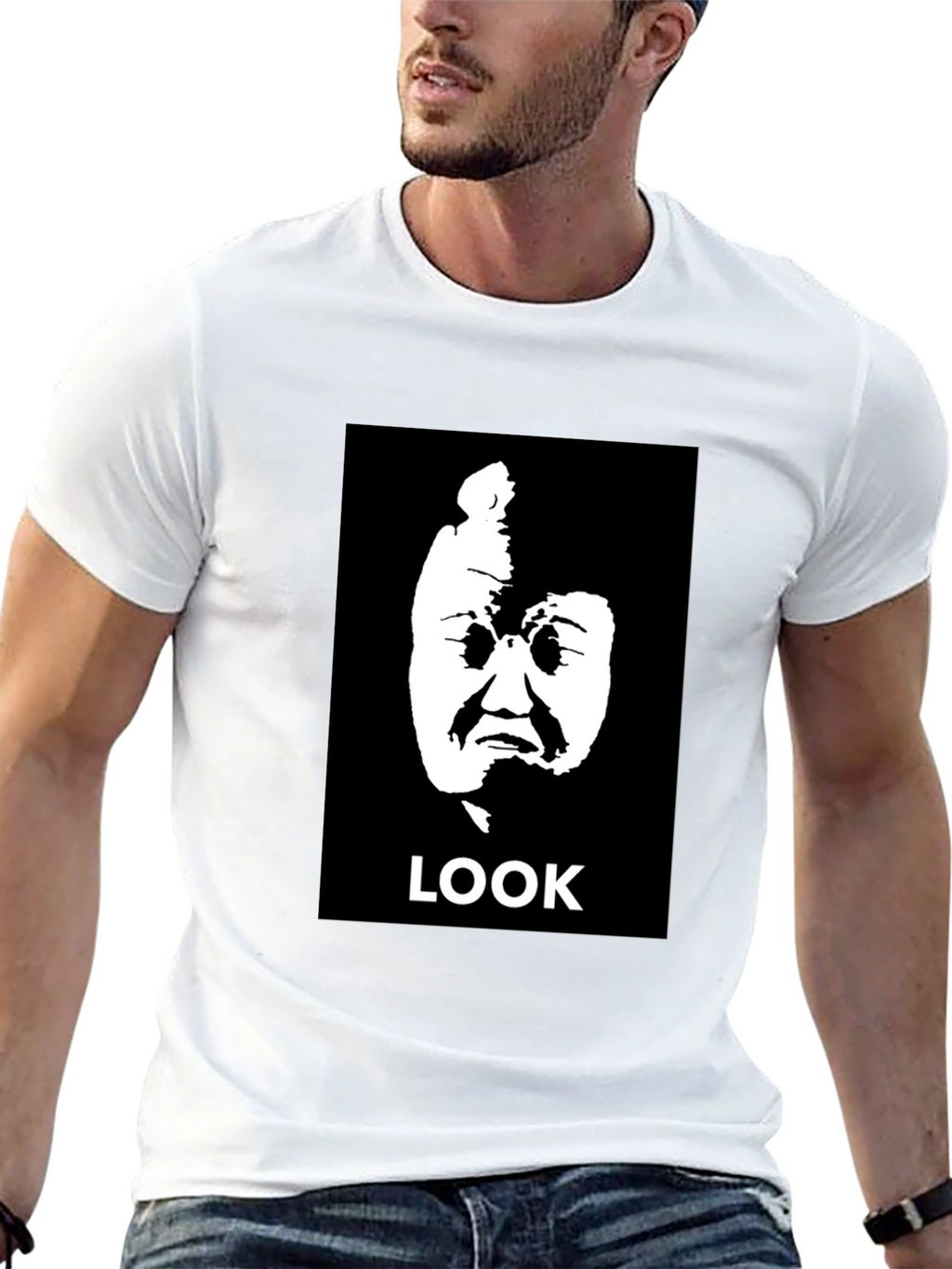 Look Meme Black Graphic Tee