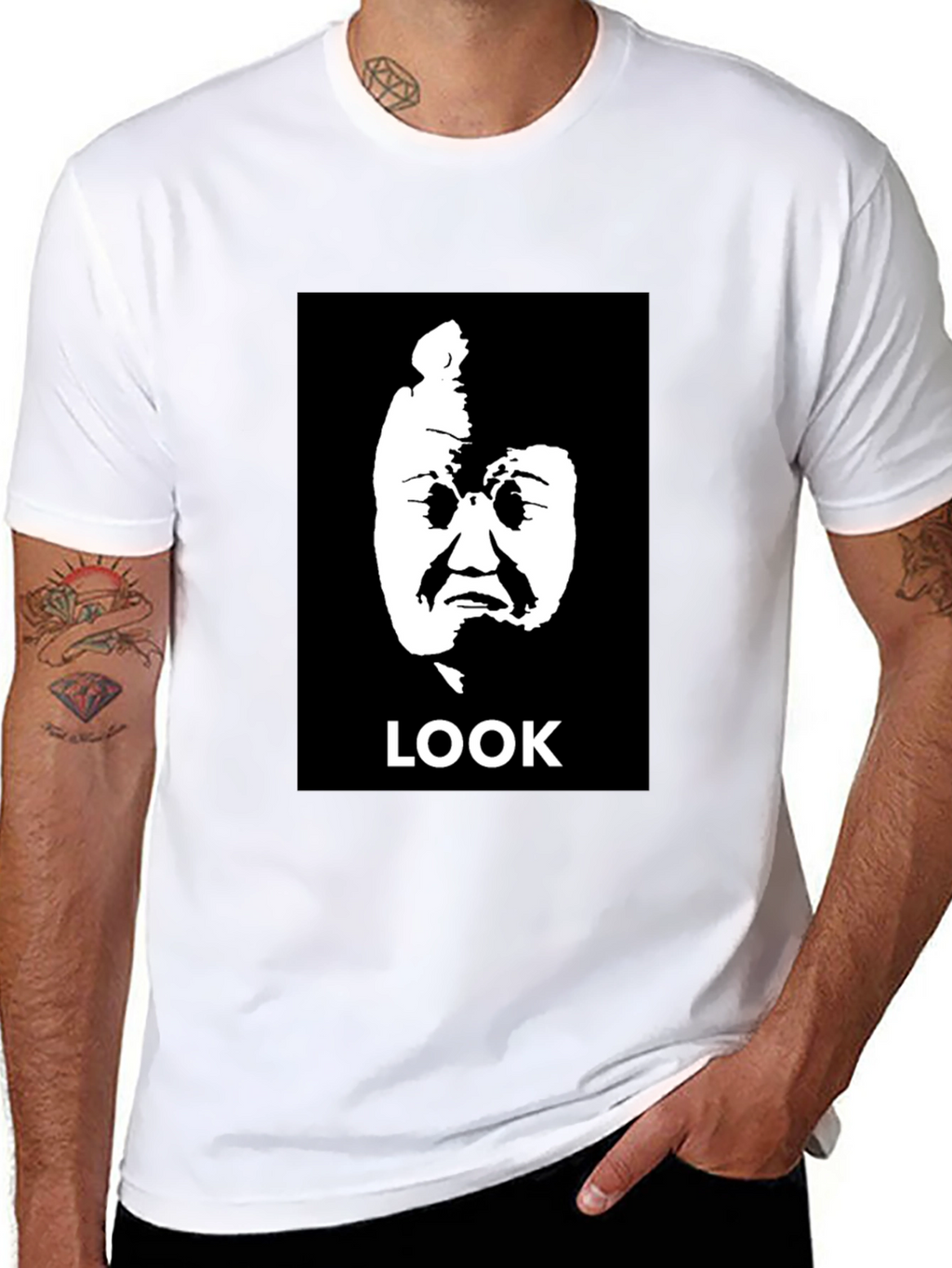 Look Meme Black Graphic Tee
