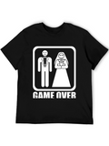 Game Over Groom Humor Graphic T-Shirt
