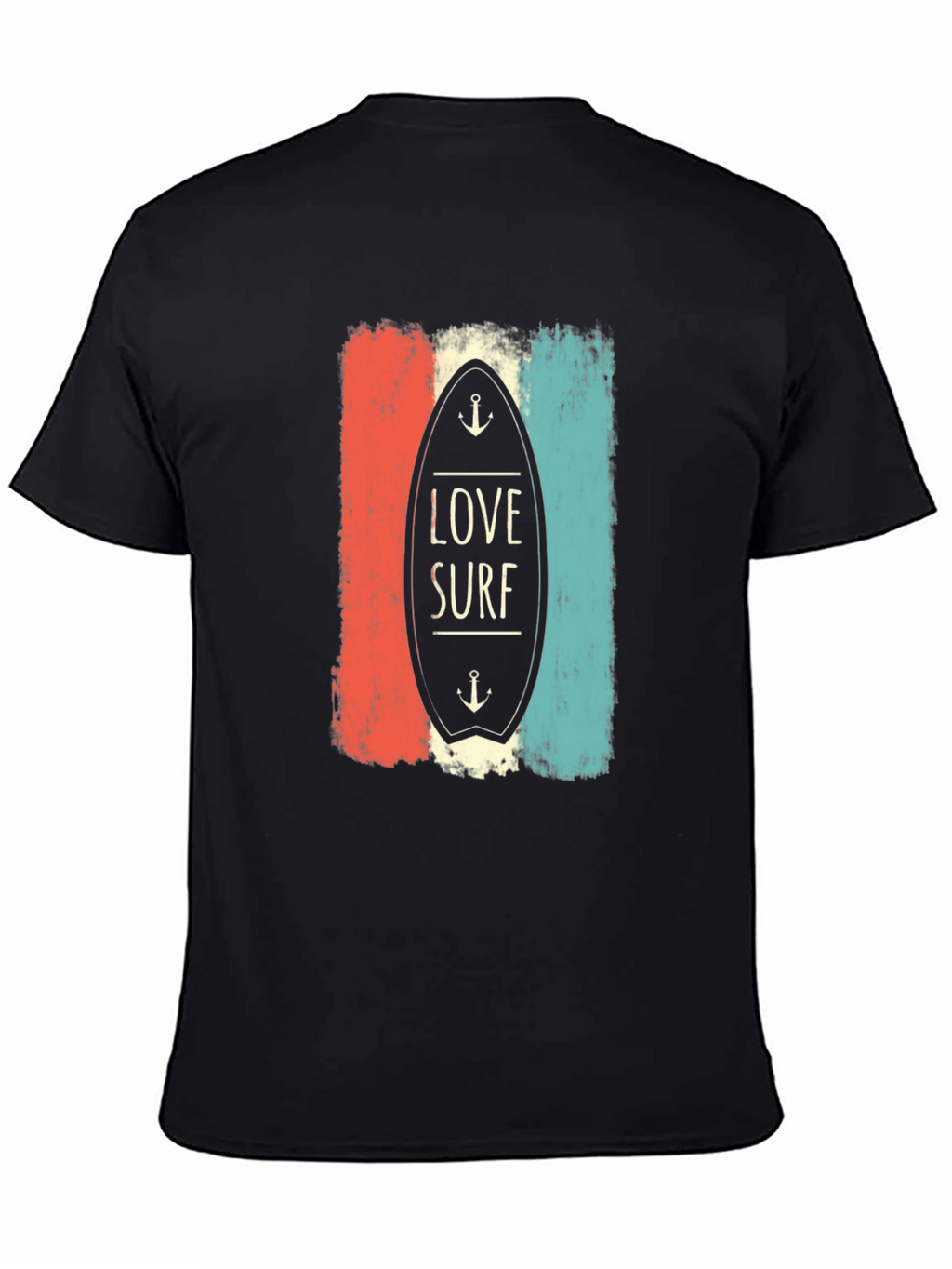 Love Surf Graphic Tee - Retro Surfboard Design T-Shirt