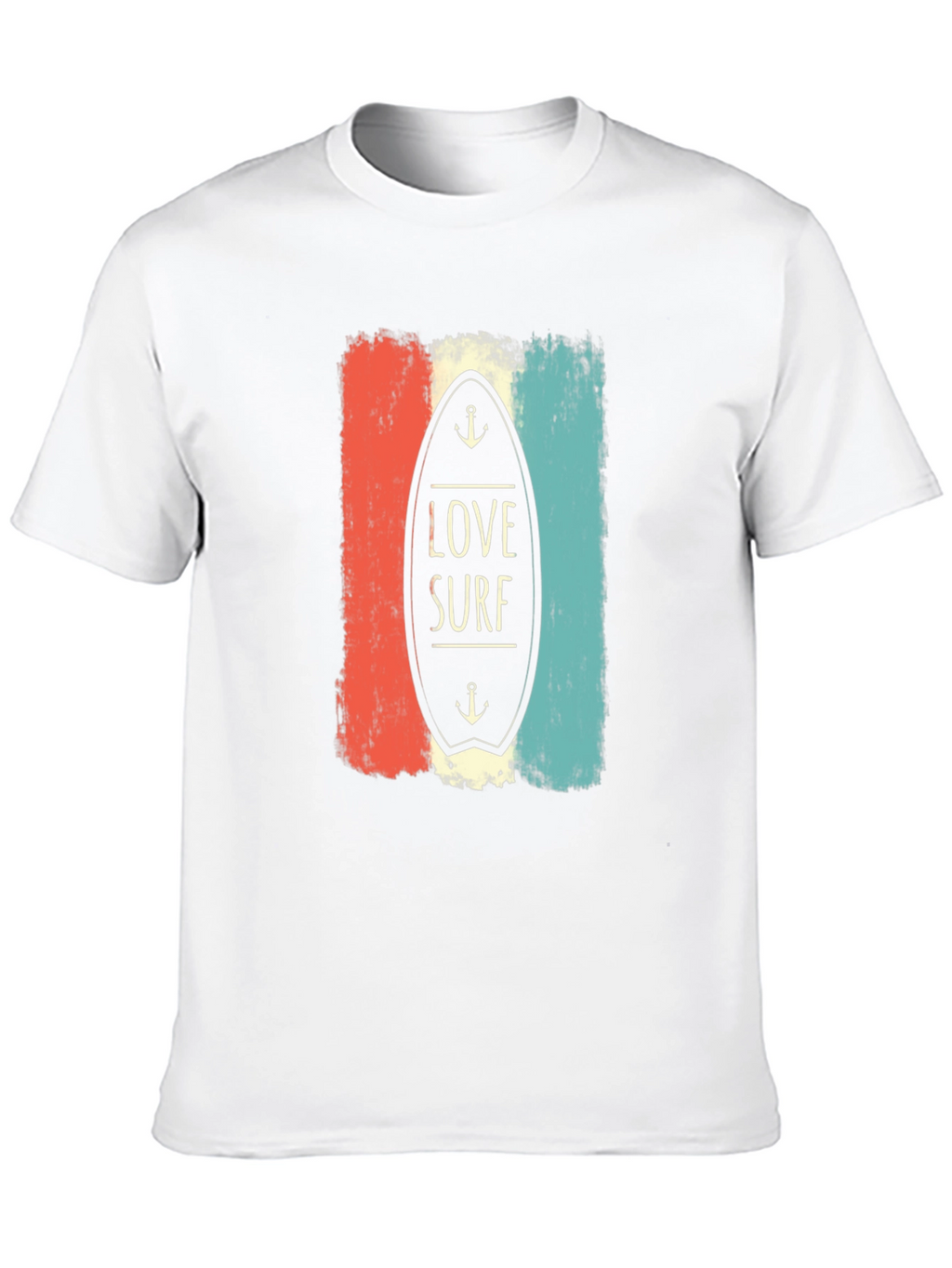 Love Surf Graphic Tee - Retro Surfboard Design T-Shirt