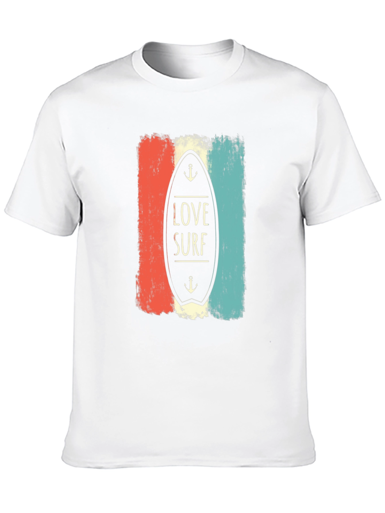 Love Surf Graphic Tee - Retro Surfboard Design T-Shirt