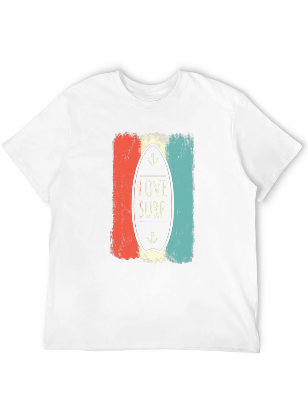 Love Surf Graphic Tee - Retro Surfboard Design T-Shirt