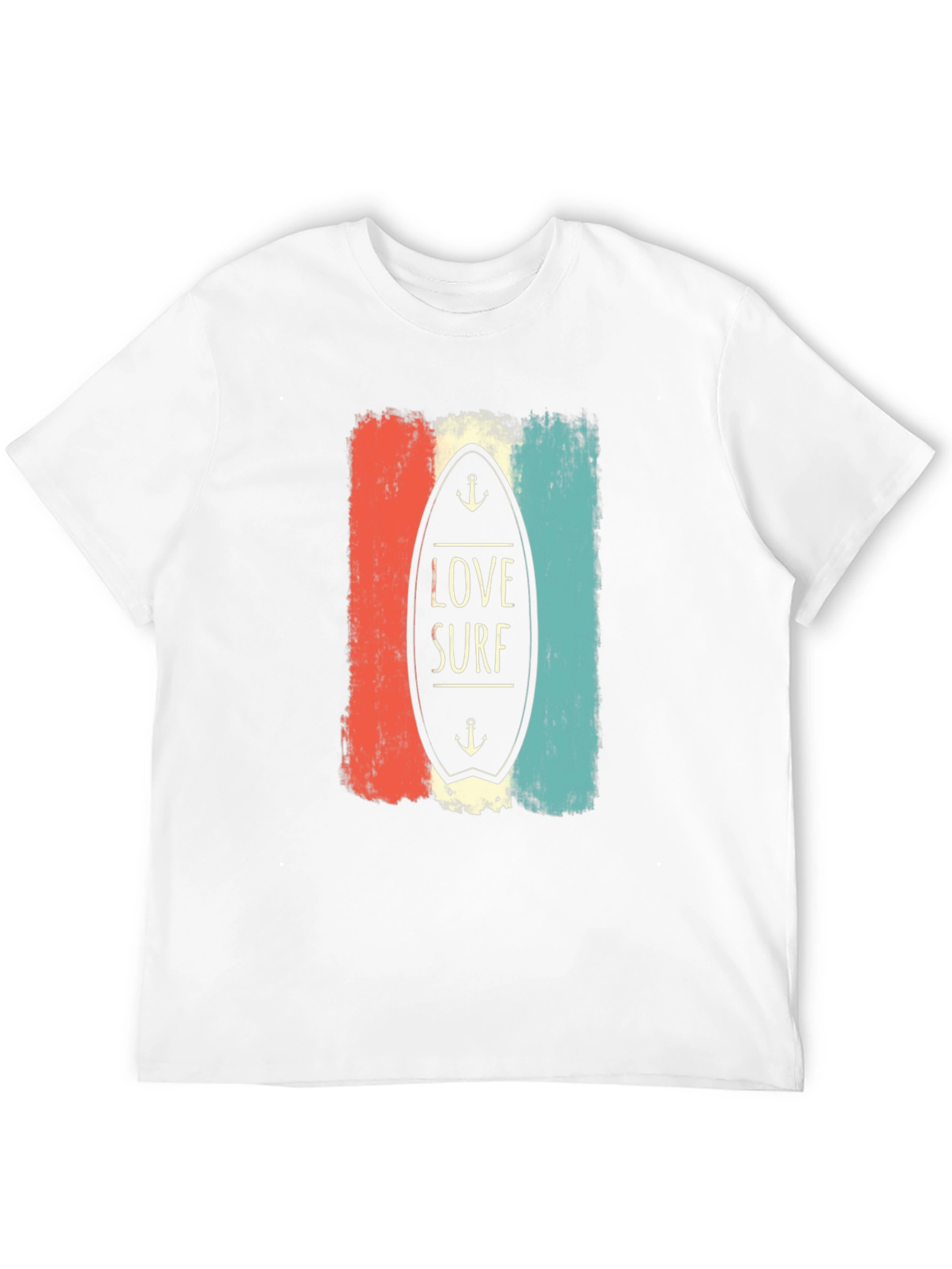 Love Surf Graphic Tee - Retro Surfboard Design T-Shirt
