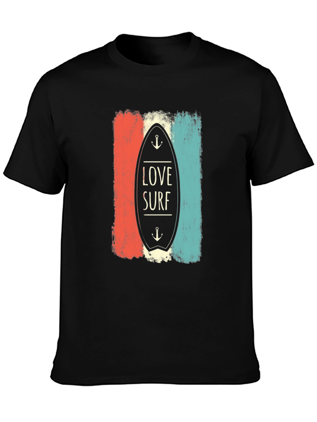 Love Surf Graphic Tee - Retro Surfboard Design T-Shirt