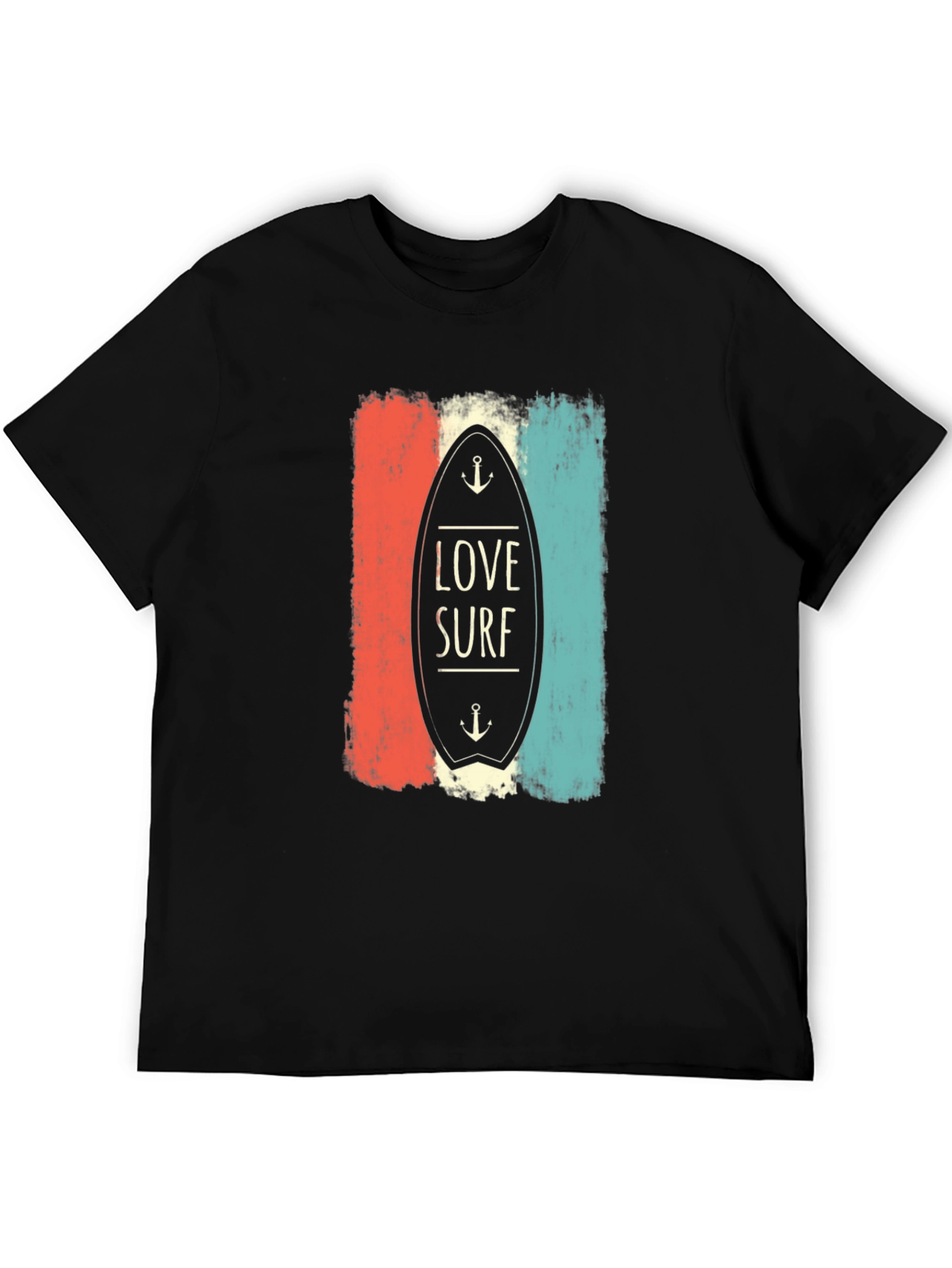 Love Surf Graphic Tee - Retro Surfboard Design T-Shirt