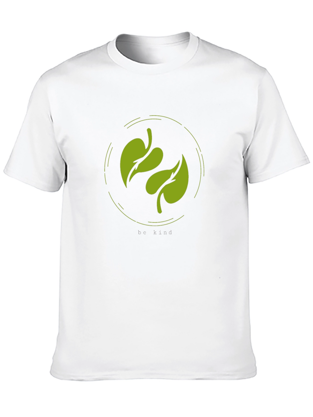 Nature Leaf Graphic Print T-Shirt - Black