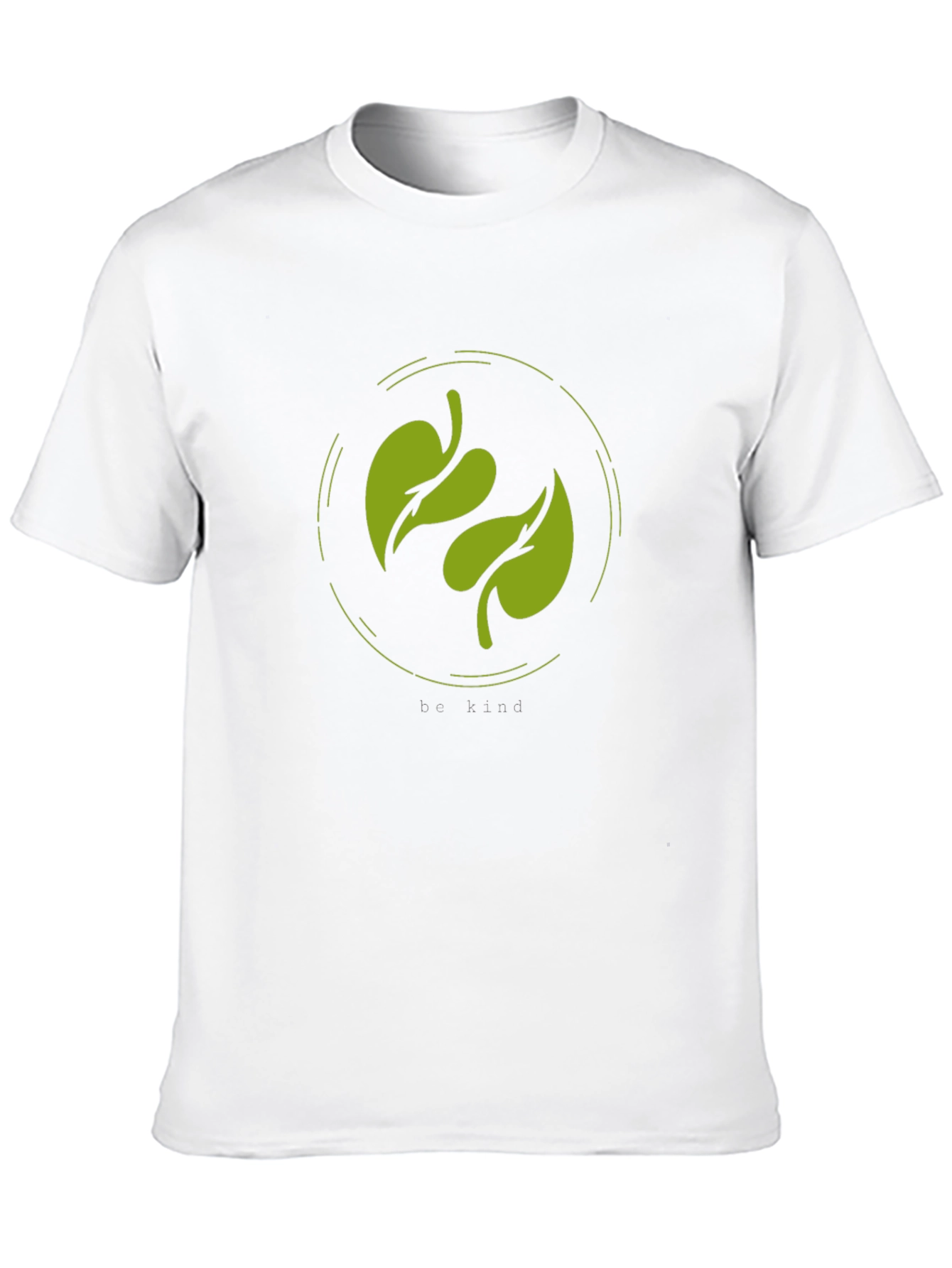 Nature Leaf Graphic Print T-Shirt - Black