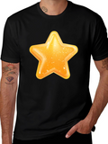 Shiny Star Graphic Black T-Shirt