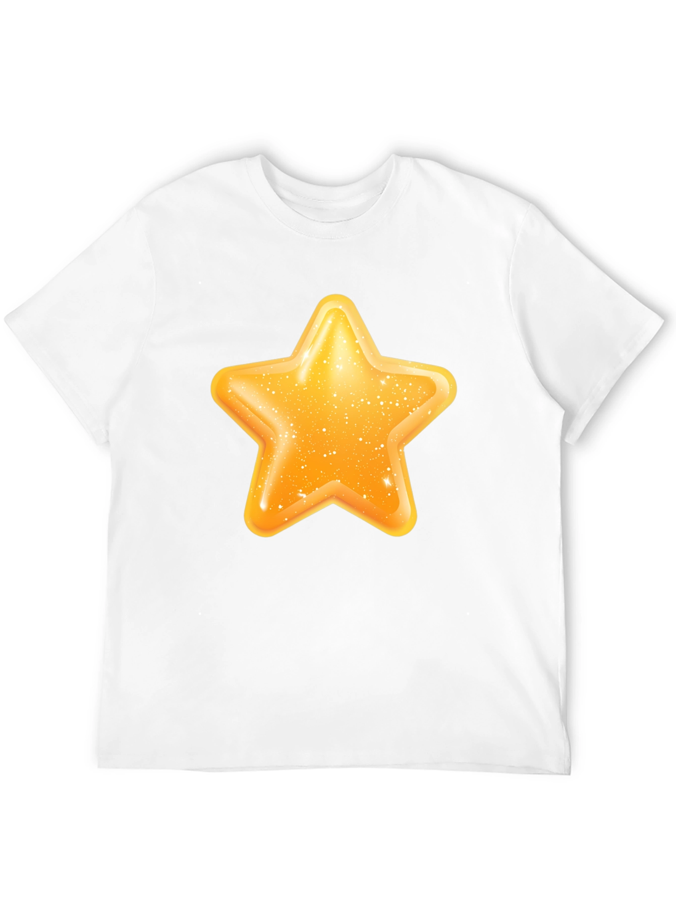 Shiny Star Graphic Black T-Shirt