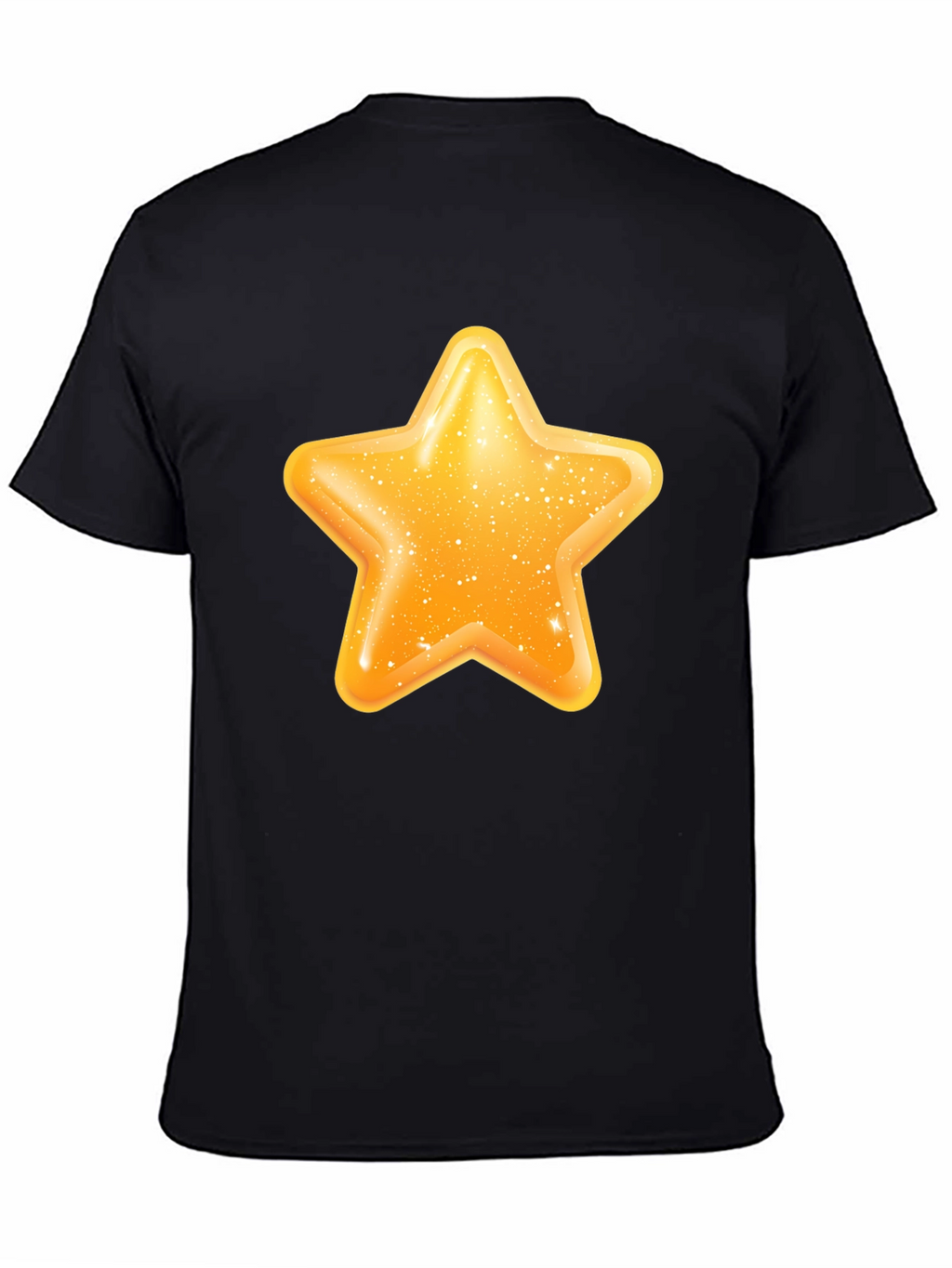 Shiny Star Graphic Black T-Shirt