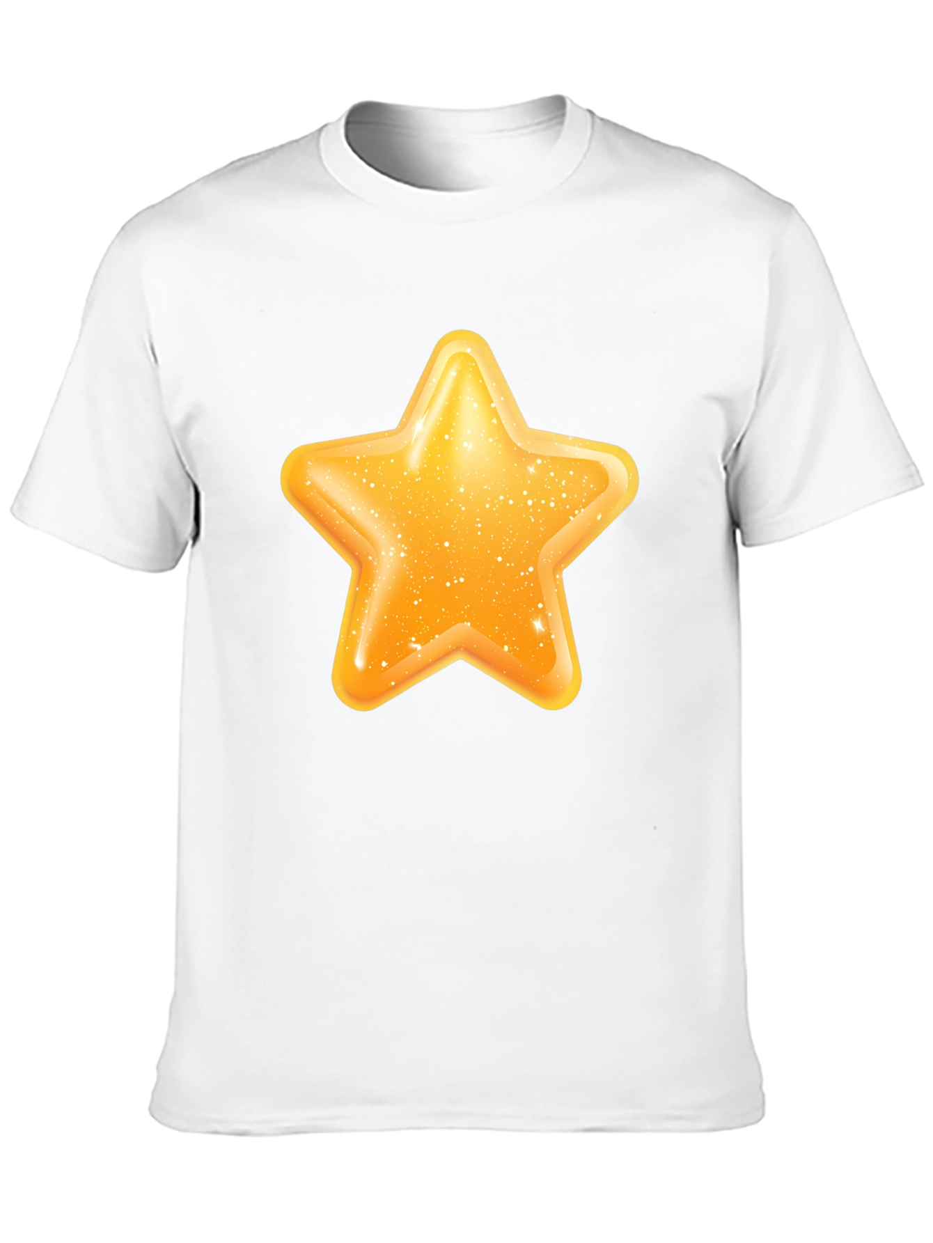 Shiny Star Graphic Black T-Shirt