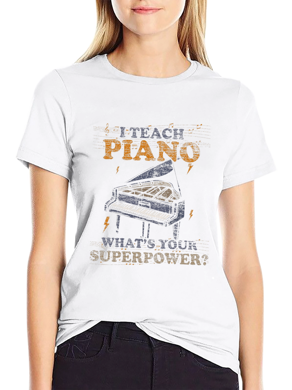 I Teach Piano Whats Your Superpower? T-Shirt