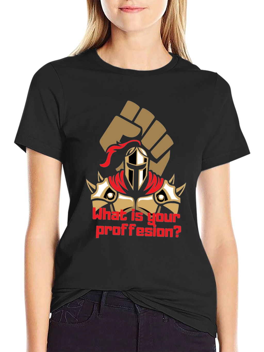 What is Your Profession Black T-Shirt Graphic Tee
