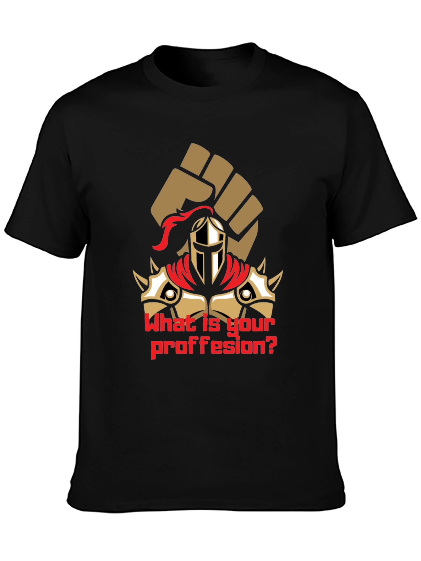 What is Your Profession Black T-Shirt Graphic Tee