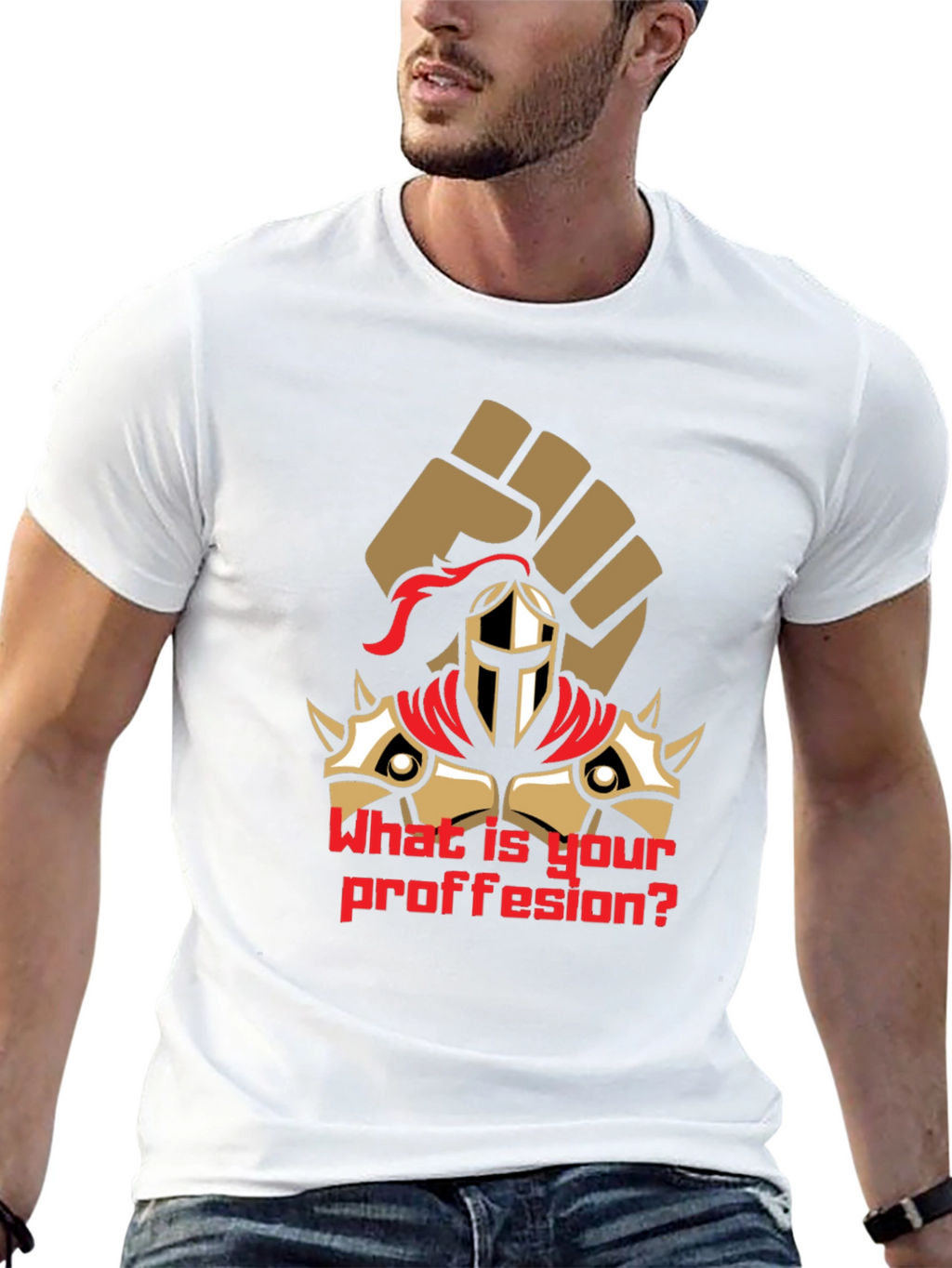 What is Your Profession Black T-Shirt Graphic Tee