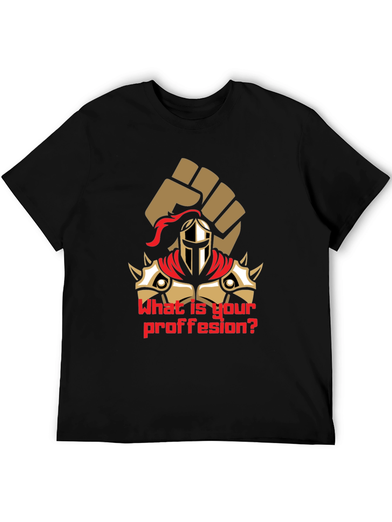 What is Your Profession Black T-Shirt Graphic Tee