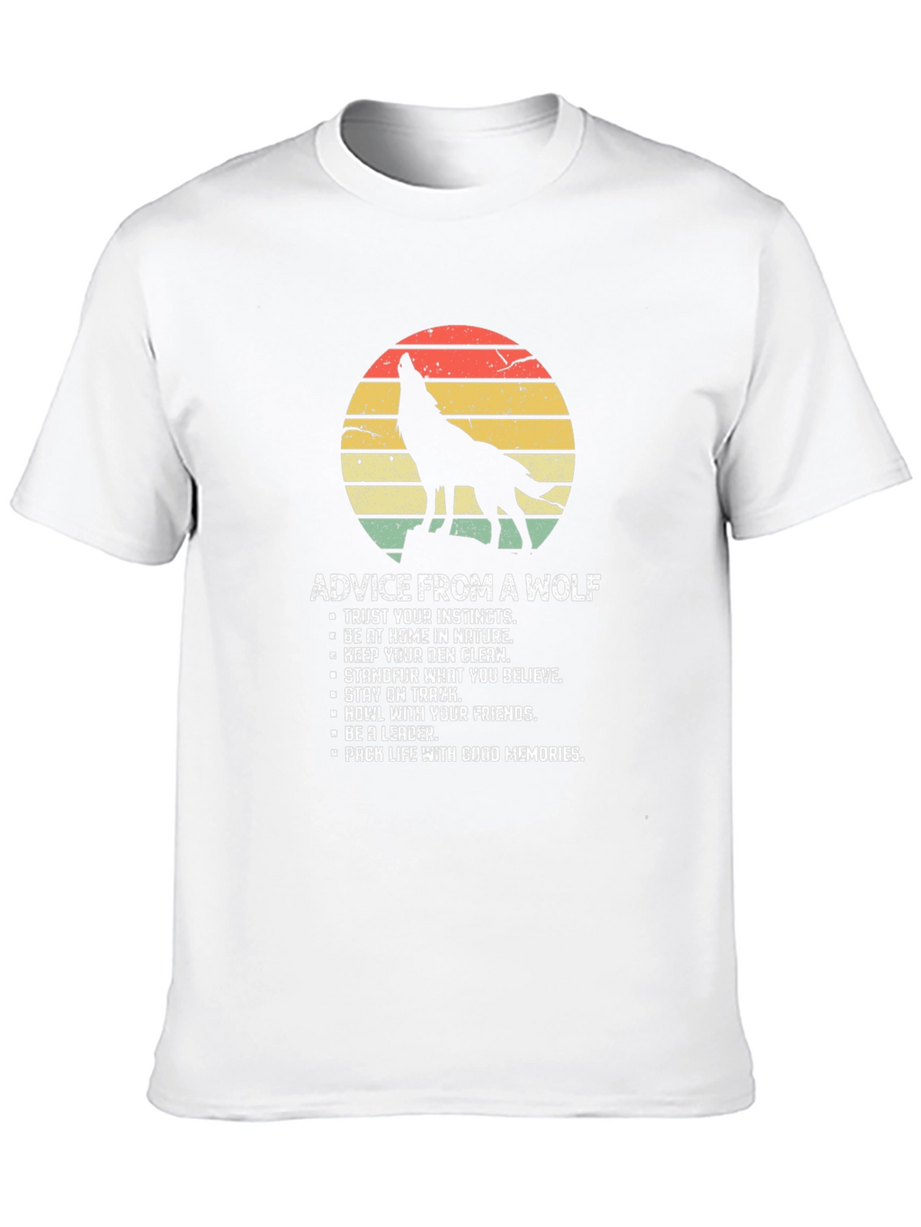 Wolf Advice Graphic Tee - Nature Inspired Black T-Shirt