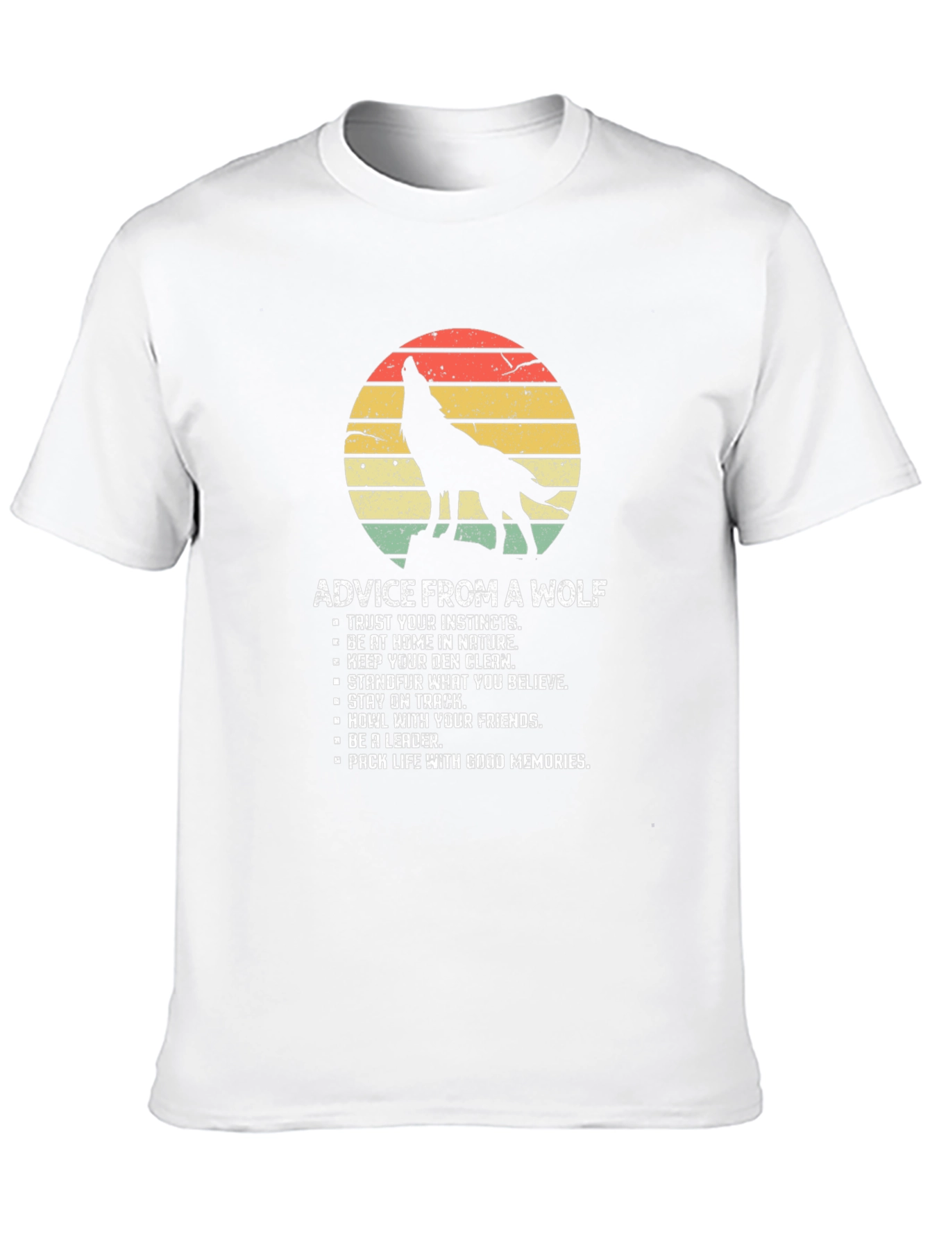 Wolf Advice Graphic Tee - Nature Inspired Black T-Shirt