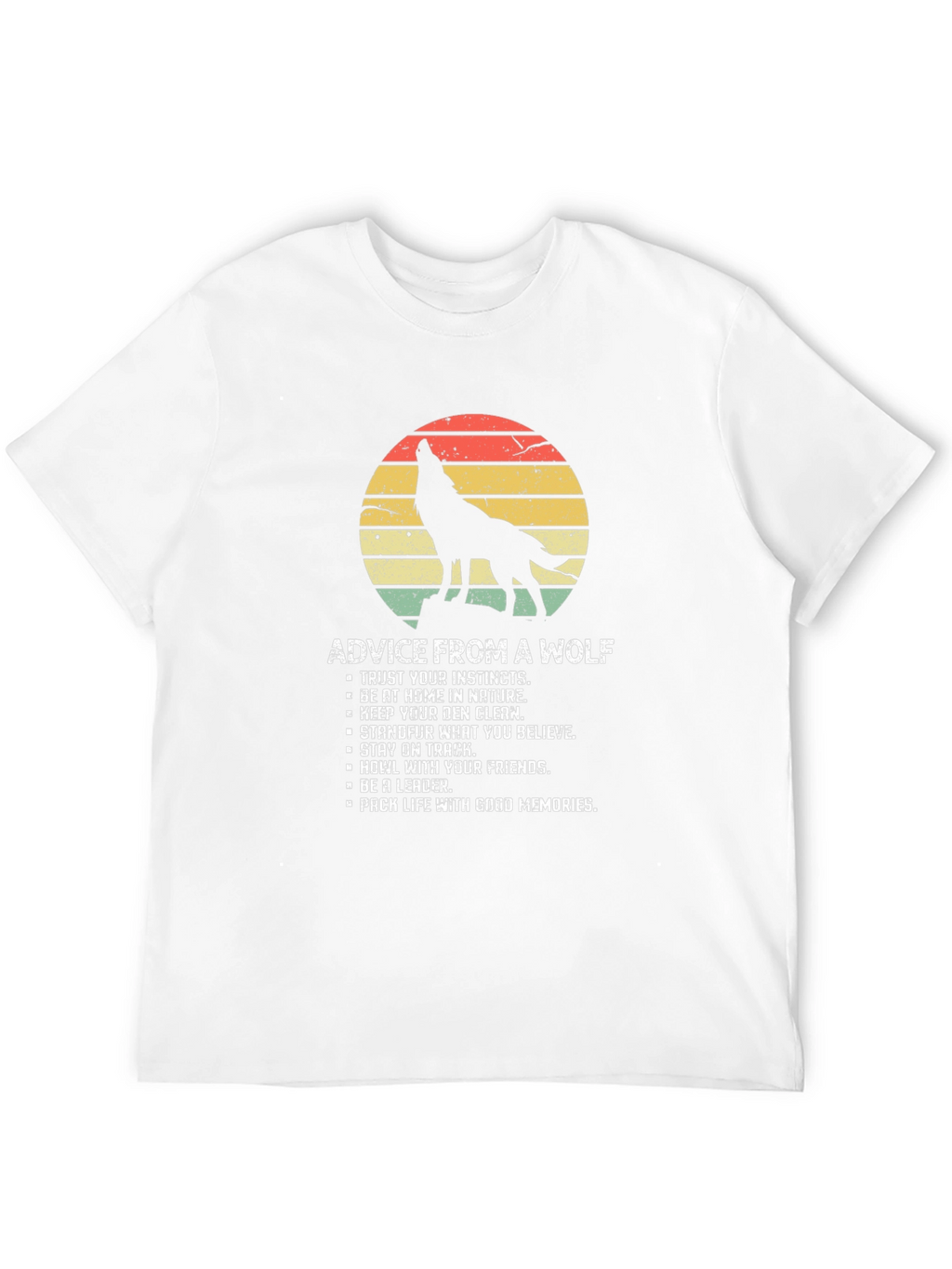 Wolf Advice Graphic Tee - Nature Inspired Black T-Shirt