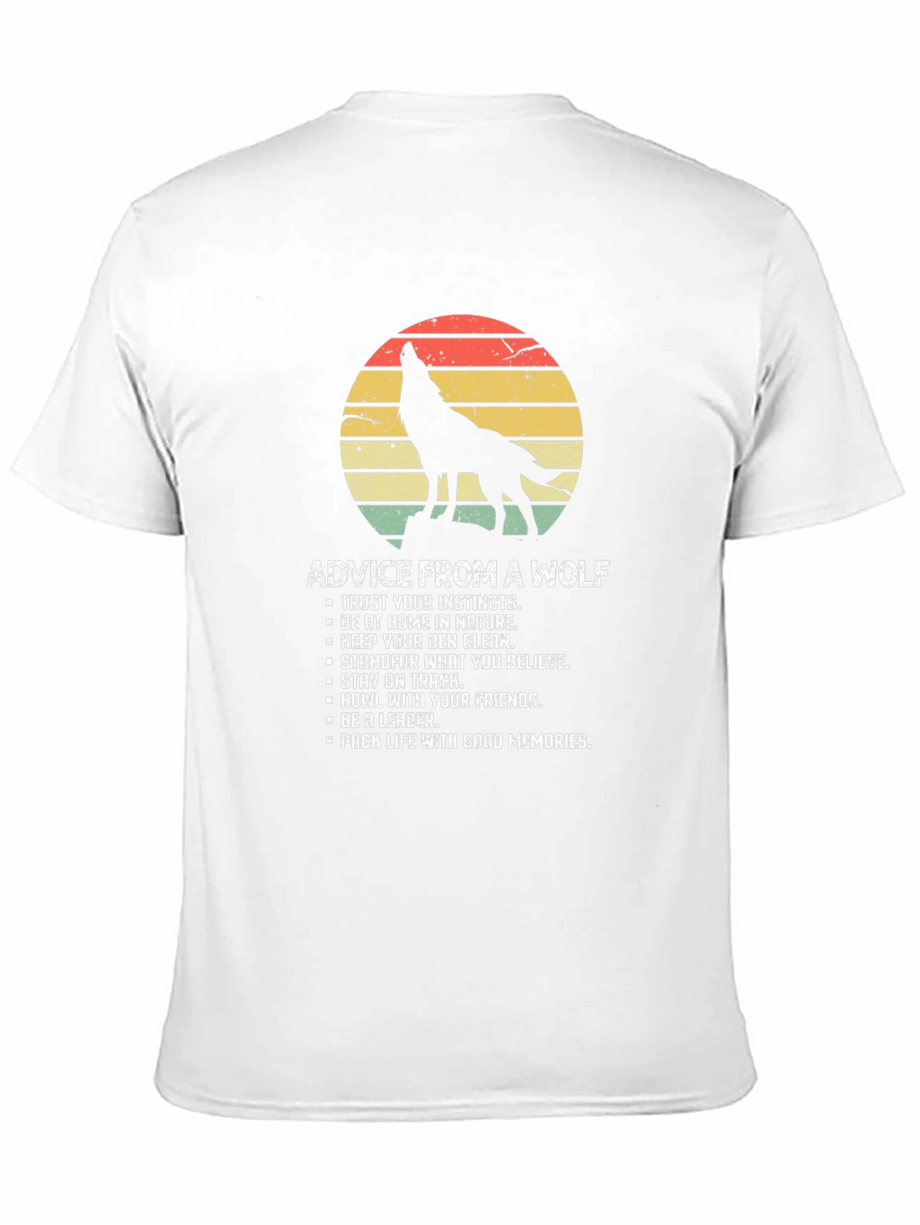 Wolf Advice Graphic Tee - Nature Inspired Black T-Shirt