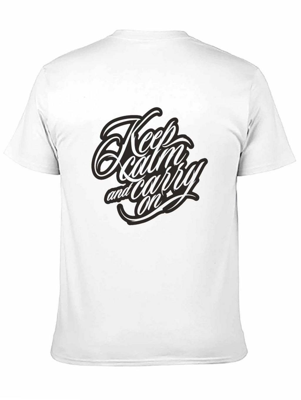 Keep Calm and Carry On Black T-Shirt